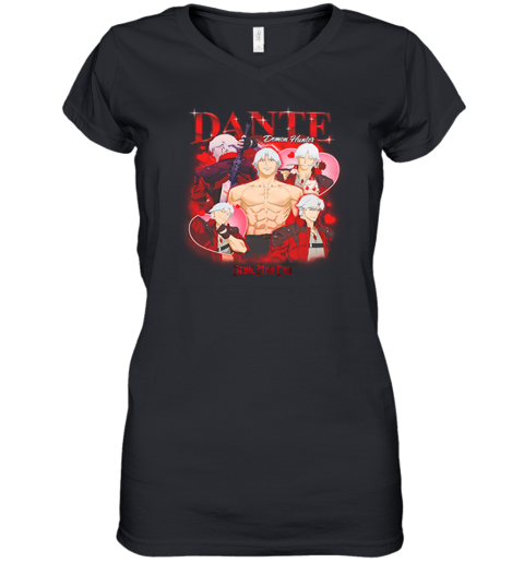 Dante Demon Hunter Devil May Cry Women039S V Neck T Shirt