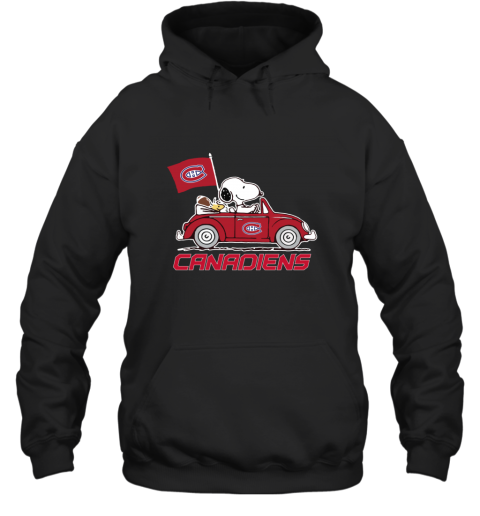 The Snoopy And Woodstock Ride The Montreal Canadiens Car Hoodie