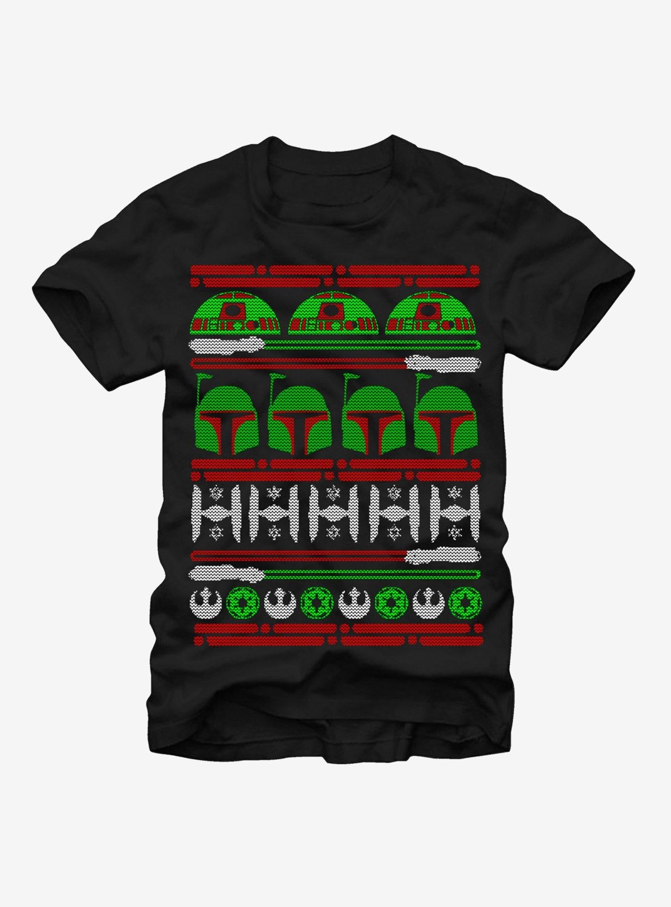 Star Wars Boba Fett Ugly Christmas Sweater T-shirt | Trendy Graphic Tee | Casual Unisex T-shirt