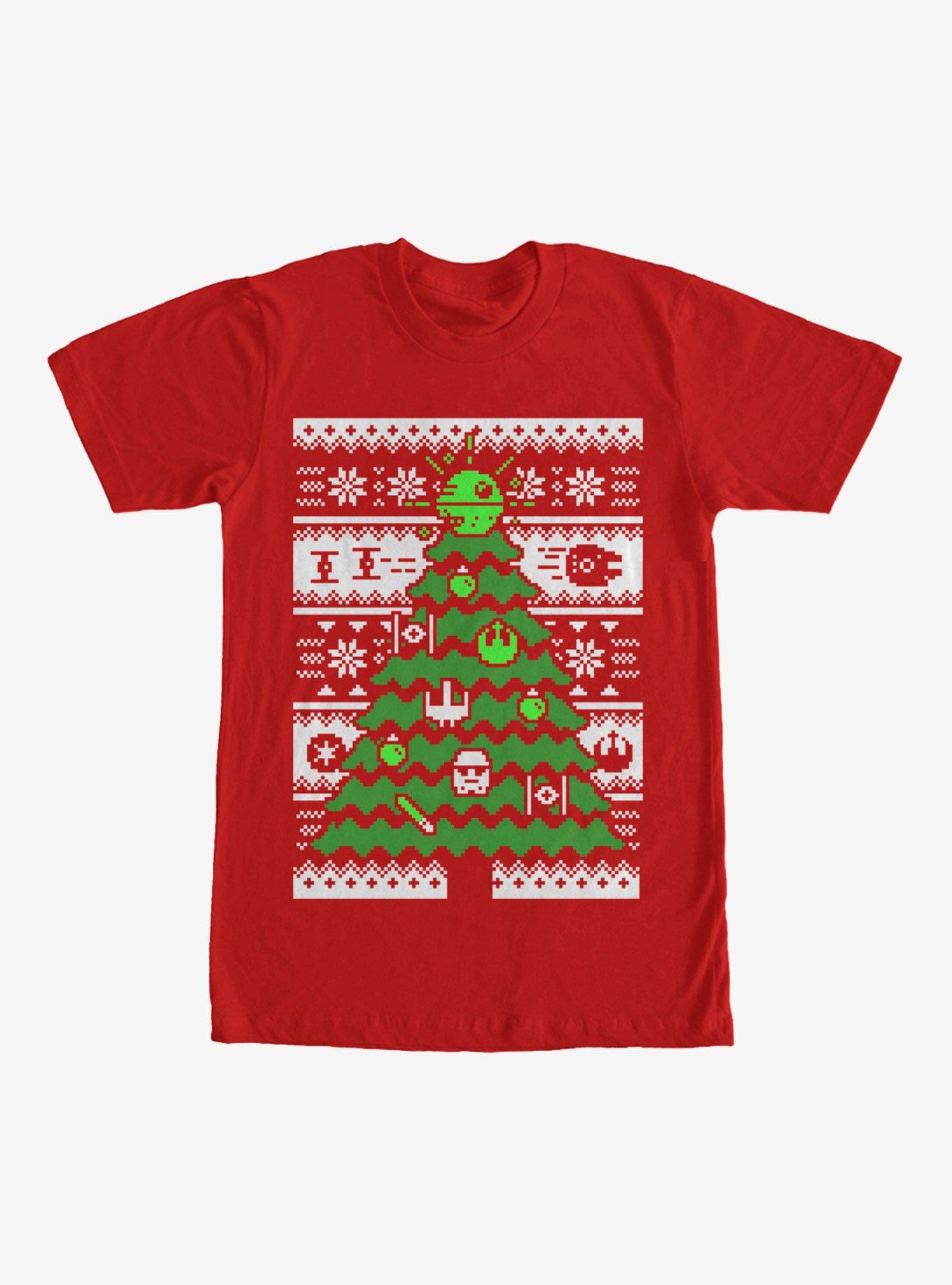 Star Wars Ugly Christmas Sweater Tree T-shirt | Trendy Graphic Tee | Casual Unisex T-shirt