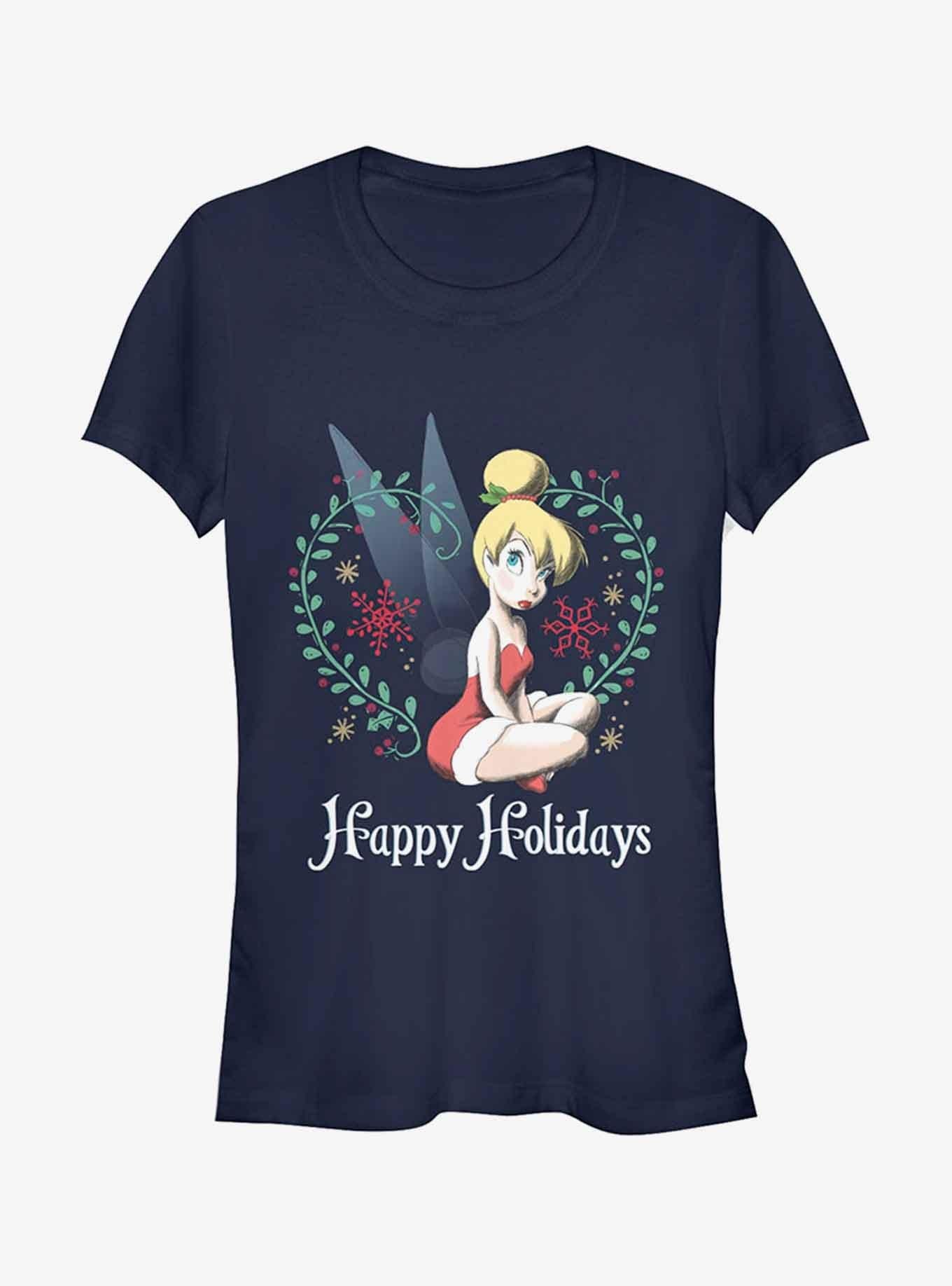 Disney Ugly Christmas Sweater Tinker Bell Girls T-shirt | Trendy Graphic Tee | Casual Unisex T-shirt