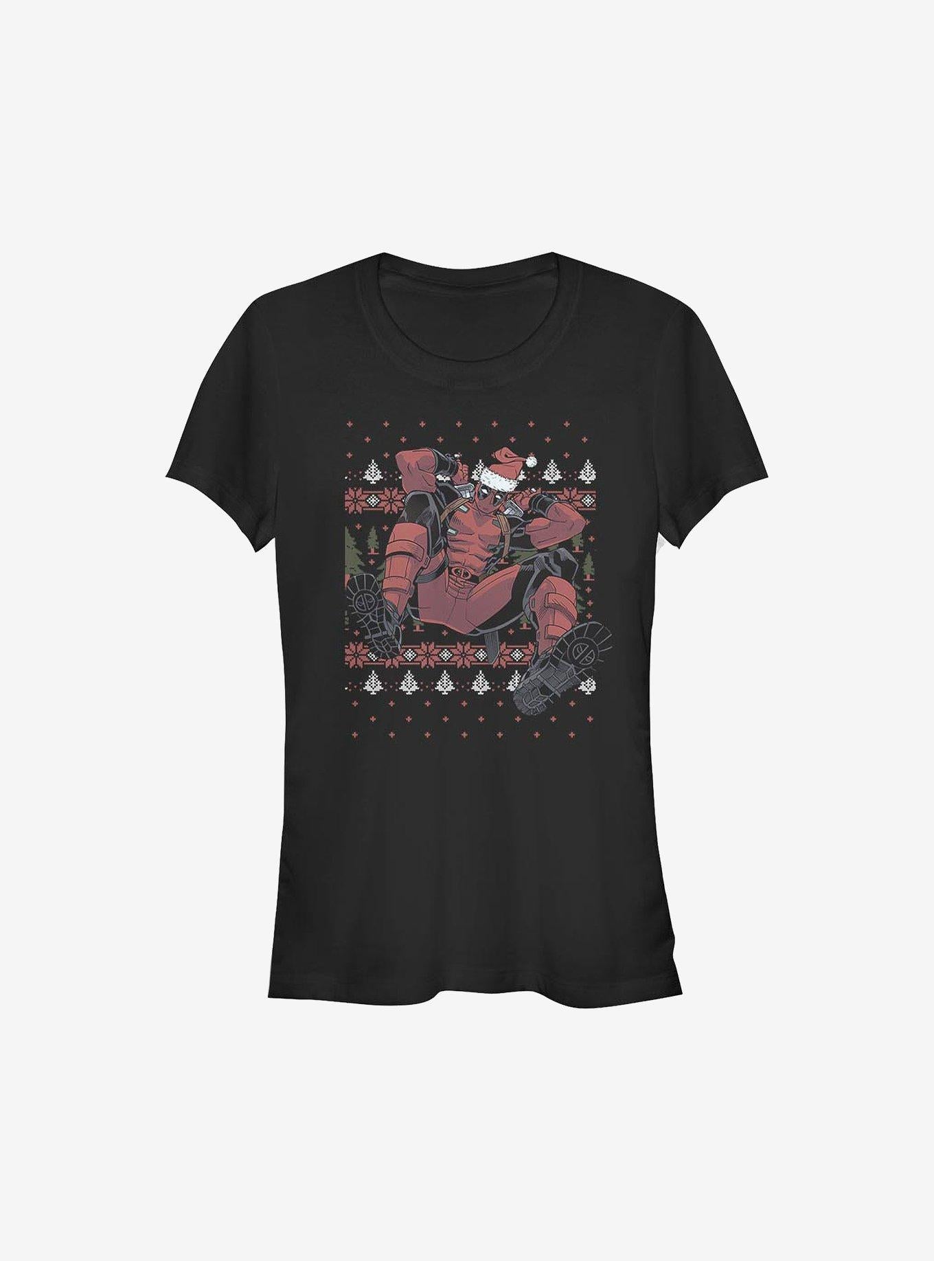 Marvel Deadpool Christmas Killer Girls TShirt T-Shirt | Fan Favorite Artwork | Limited Christmas Style