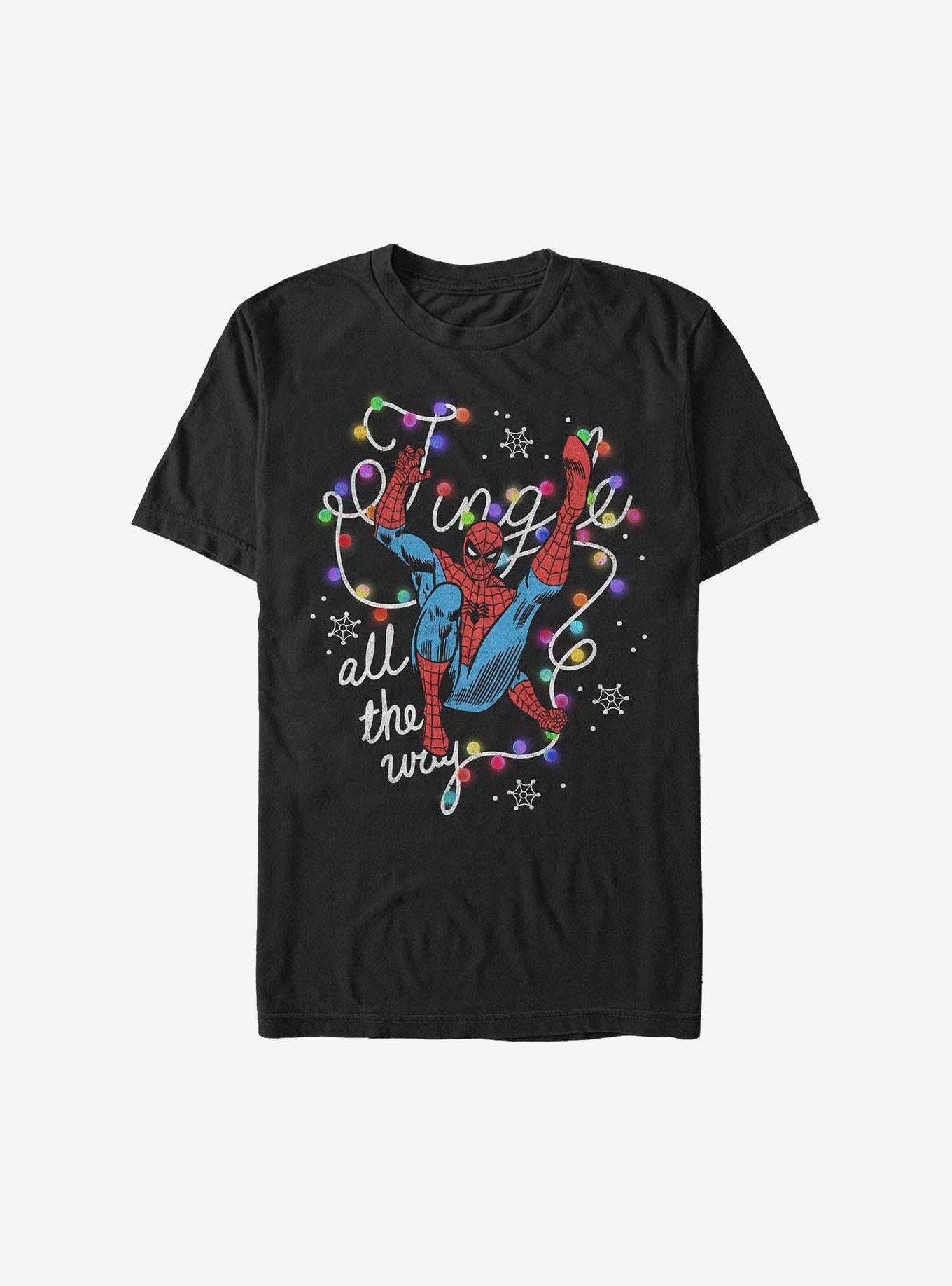 Marvel SpiderMan Spidey Christmas Spirit TShirt T-Shirt | Vintage Christmas Look | Great For Christmas Season