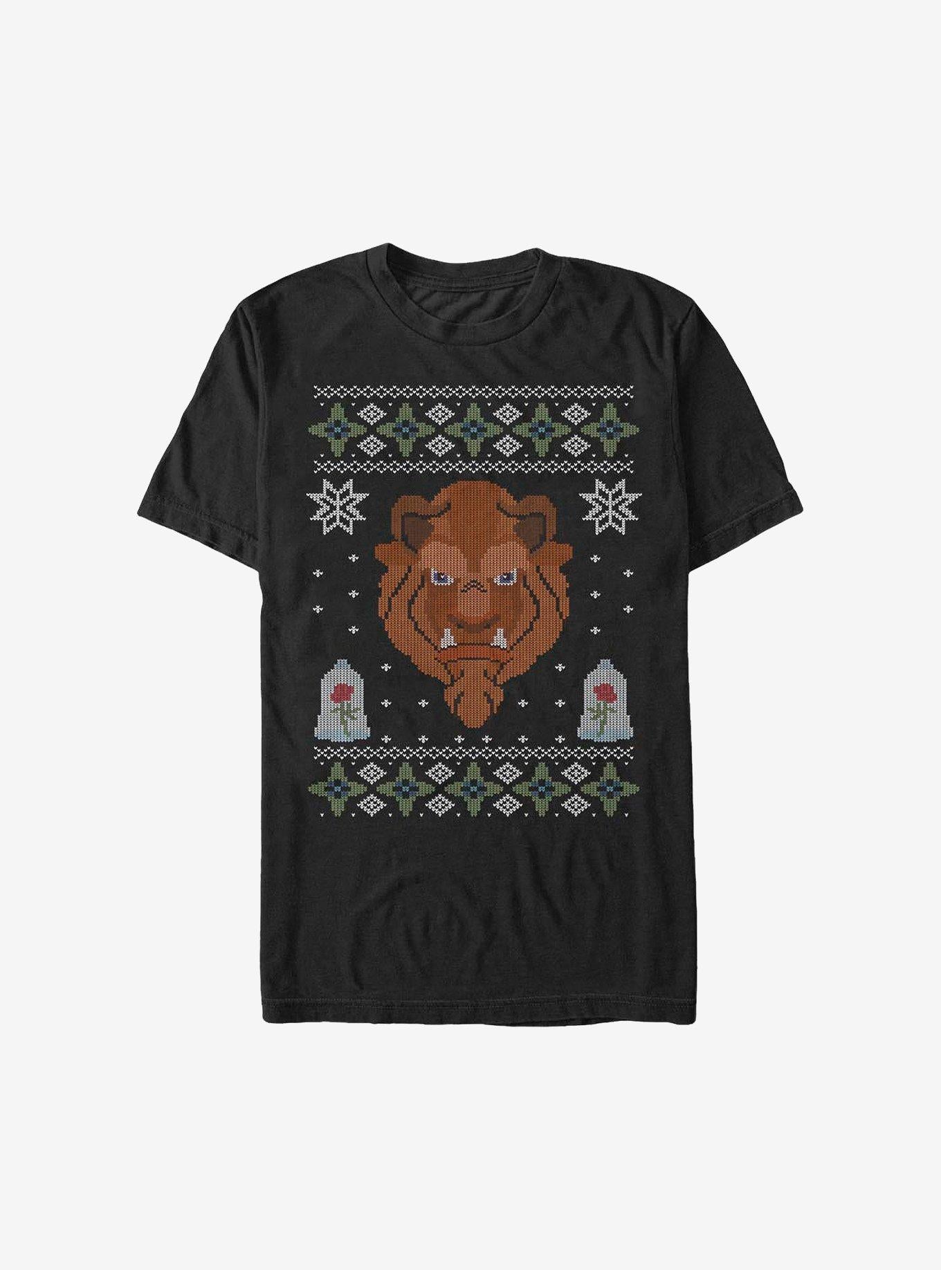 Disney Beauty And The Beast The Ugly Beast Ugly Christmas Sweater TShirt T-Shirt | High-Quality Print | Perfect Holiday Gift