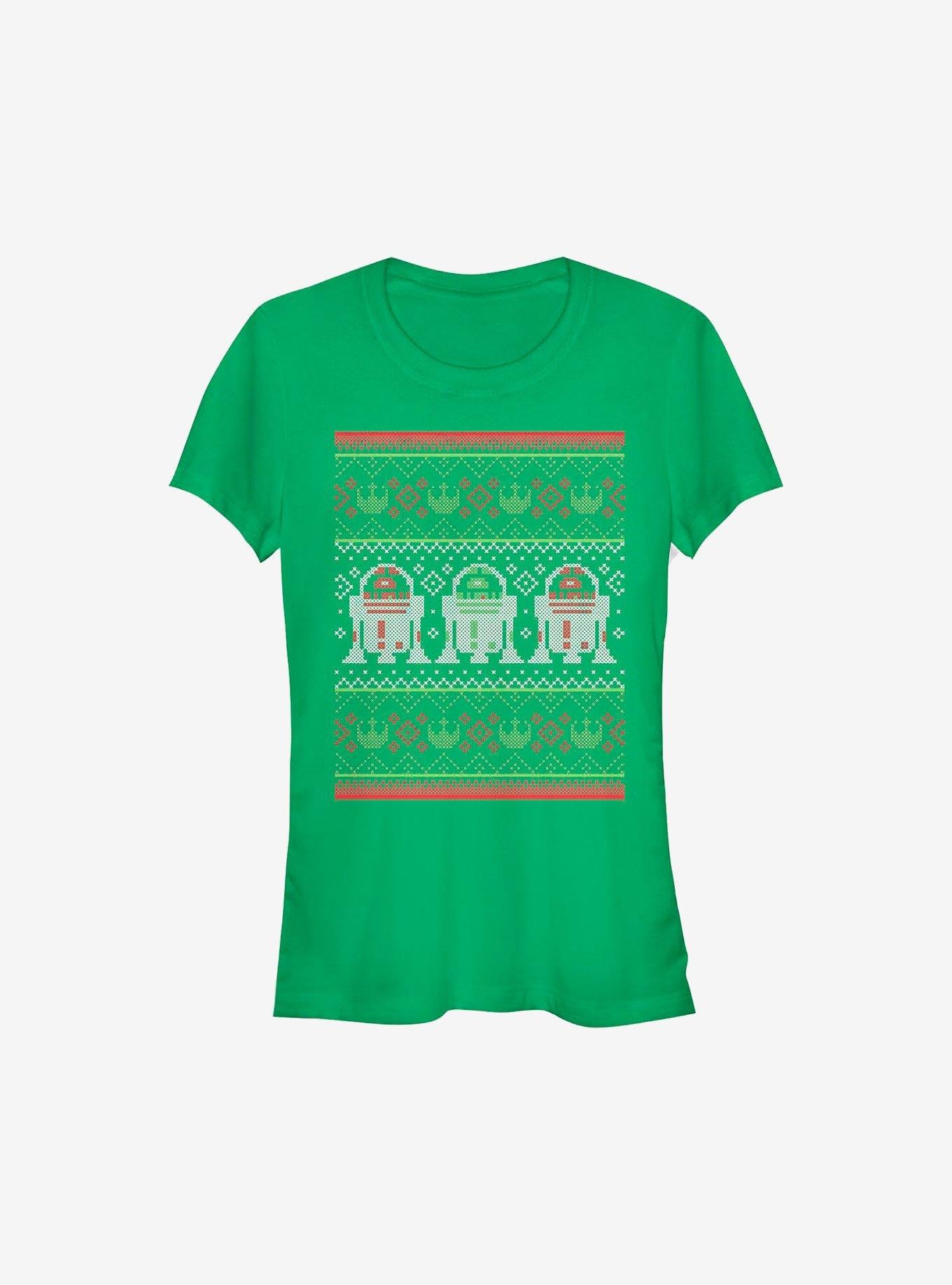 Star Wars Droid Christmas Pattern Girls T-Shirt T-Shirt – Official Fan Merchandise | High Demand Item