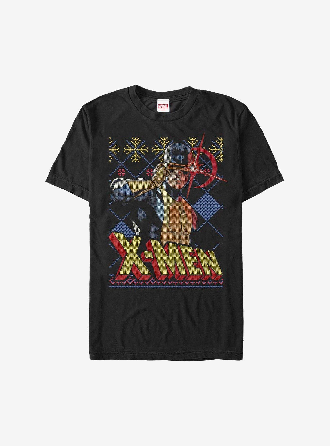 Marvel XMen Cyclops Christmas Pattern Sweater TShirt T-Shirt | Premium Graphic | Perfect Holiday Gift