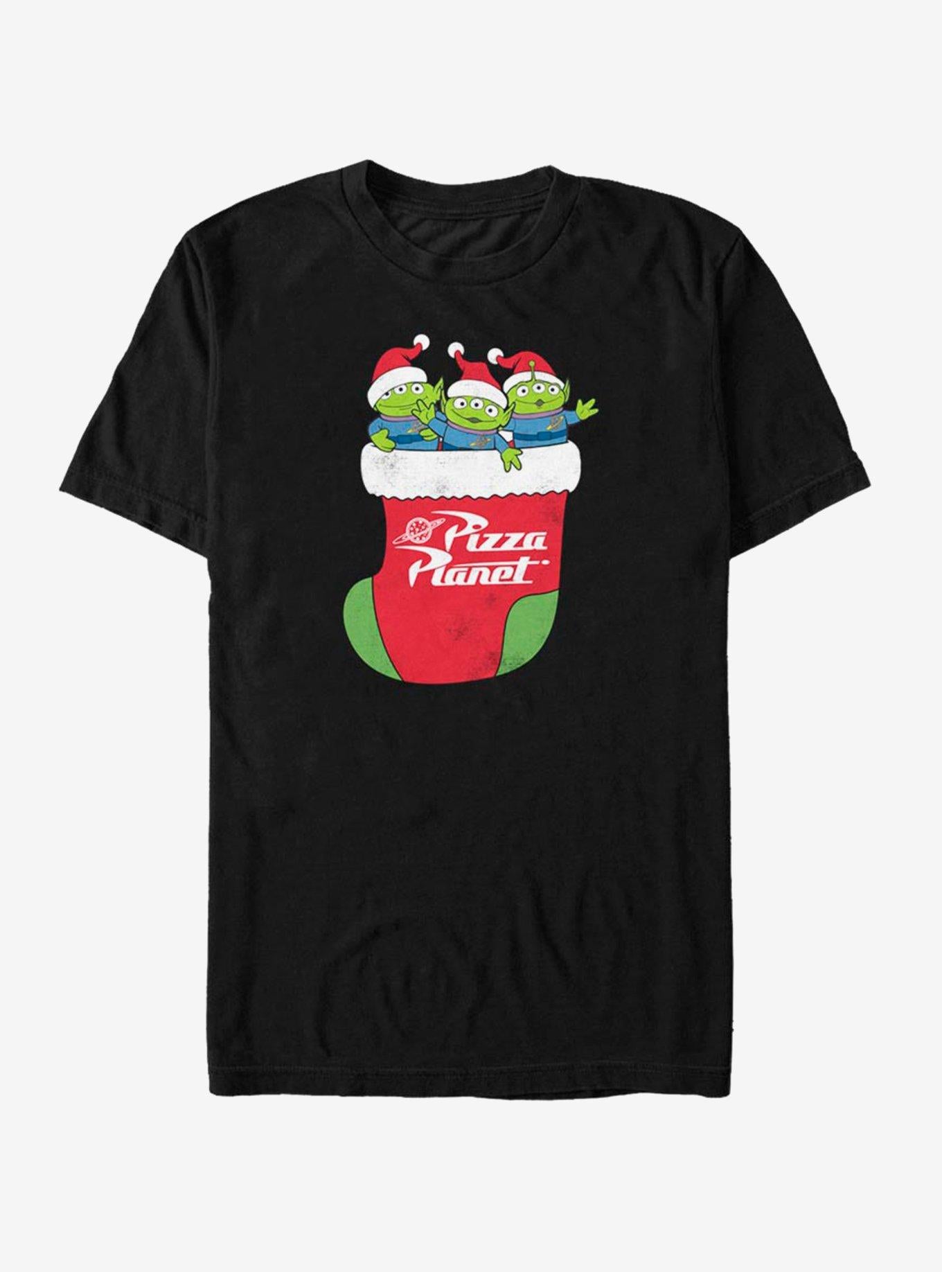 Disney Toy Story Pizza Planet Alien Christmas Stocking TShirt T-Shirt | Cute Festive Style | Limited Christmas Style