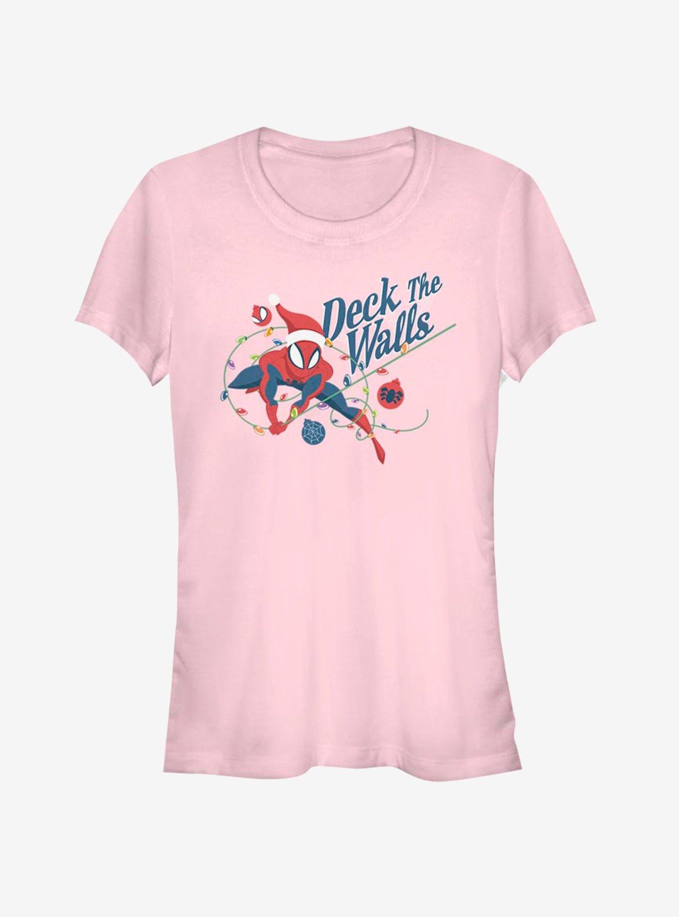 Marvel Spider-Man Deck The Walls Christmas Girls T-Shirt T-Shirt – Unique Character Design | High Demand Item