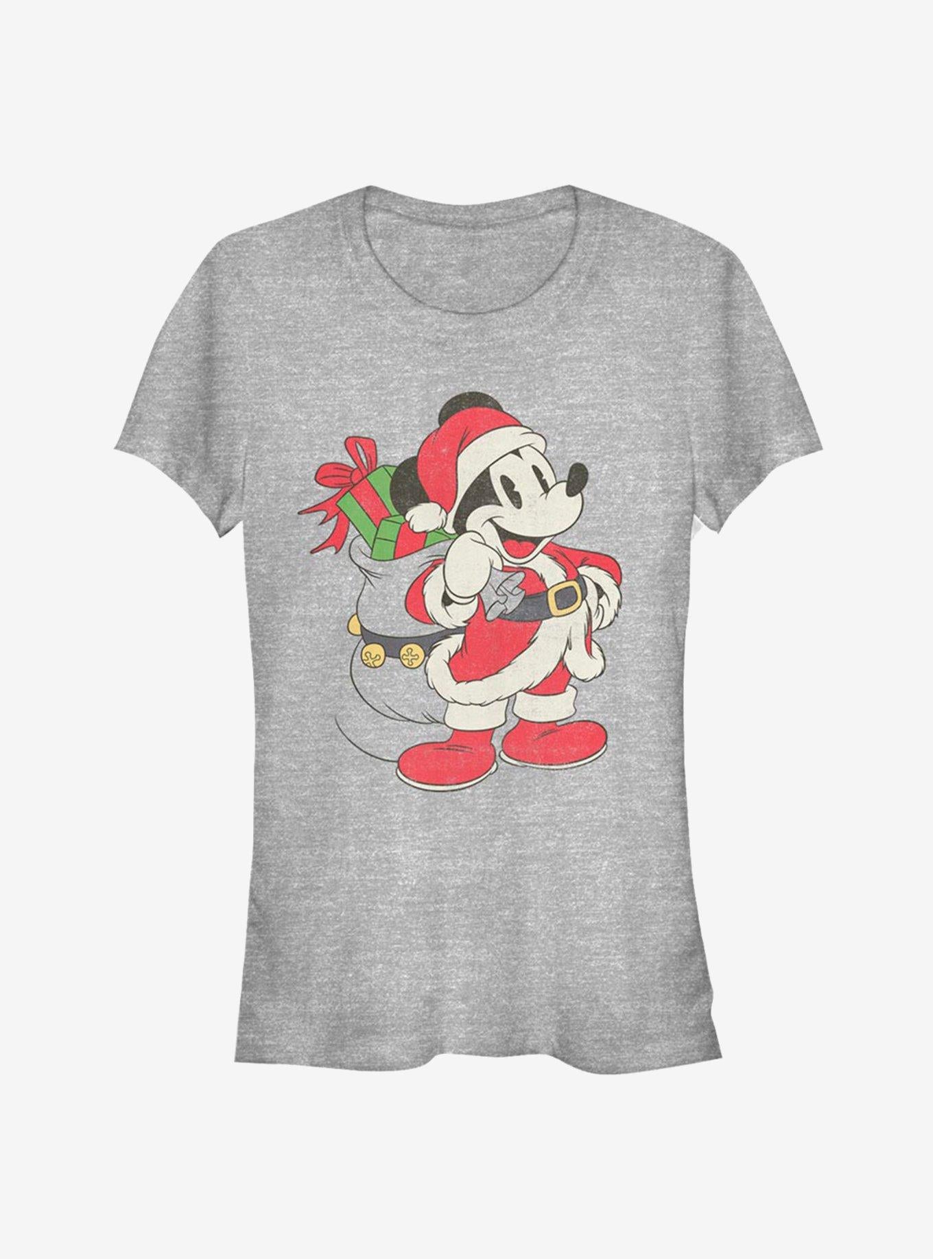 Disney Mickey Mouse Christmas Santa Classic Girls TShirt T-Shirt | Vintage Christmas Look | Limited Christmas Style