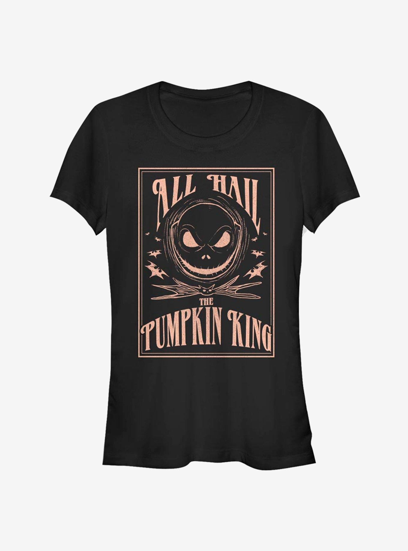 The Nightmare Before Christmas Hail The Pumpkin King Girls TShirt T-Shirt | Premium Graphic | Great For Christmas Season