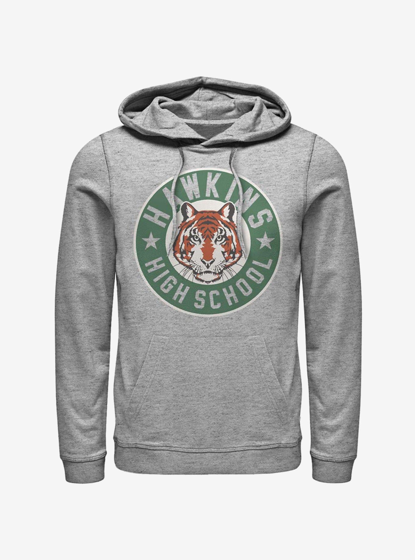 Stranger Things Hawkins High Tiger Emblem Hoodie