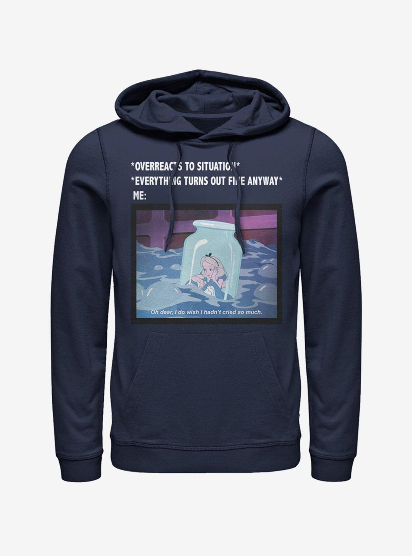 Disney Alice In Wonderland Anxiety Meme Hoodie