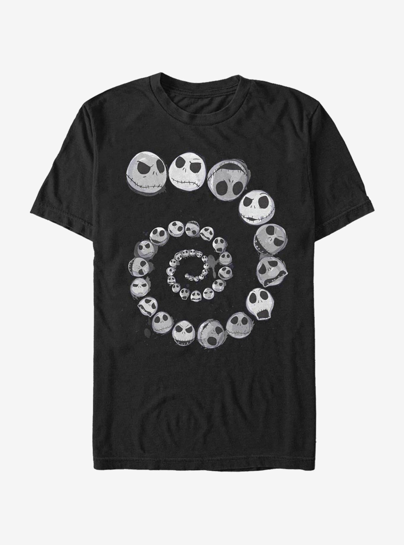 The Nightmare Before Christmas Jack Emotions Spiral TShirt T-Shirt | High-Quality Print | Top Pick For Gifting