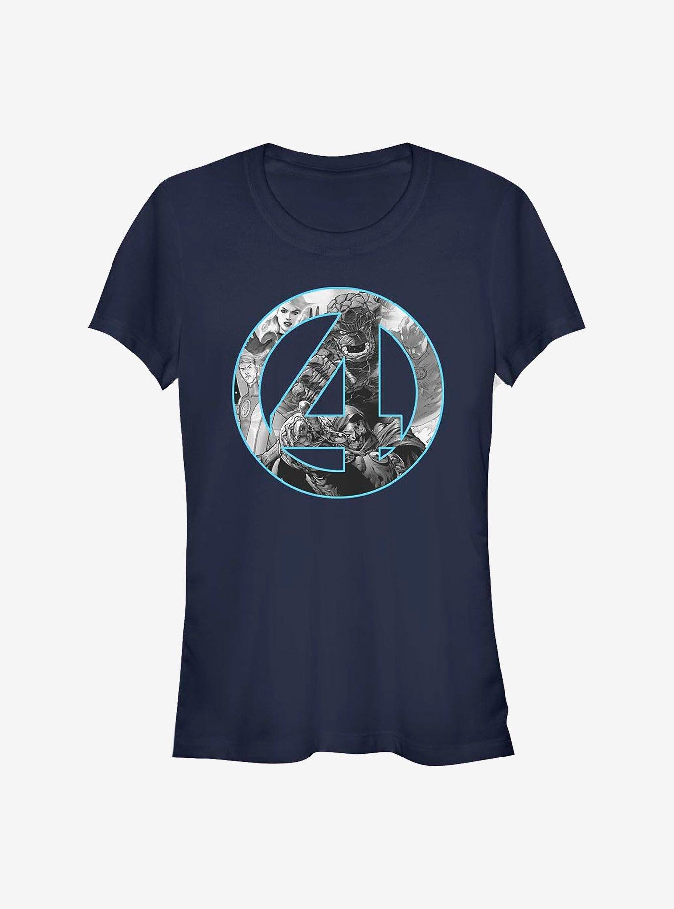 Marvel Fantastic Four Four Badge Girls T-Shirt T-Shirt – Premium Quality Print | Great Gift for Fans