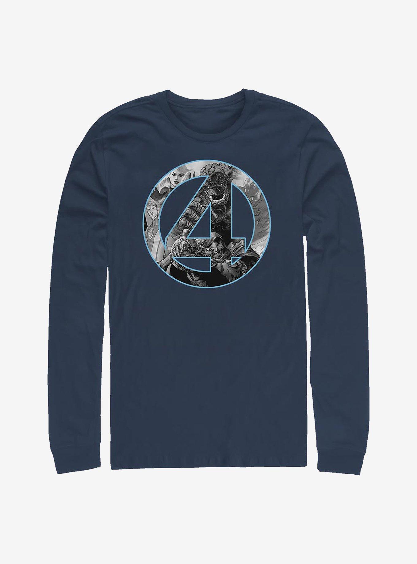 Marvel Fantastic Four Four Badge Long-Sleeve T-Shirt T-Shirt – High Detail Graphic | Must-Have Style