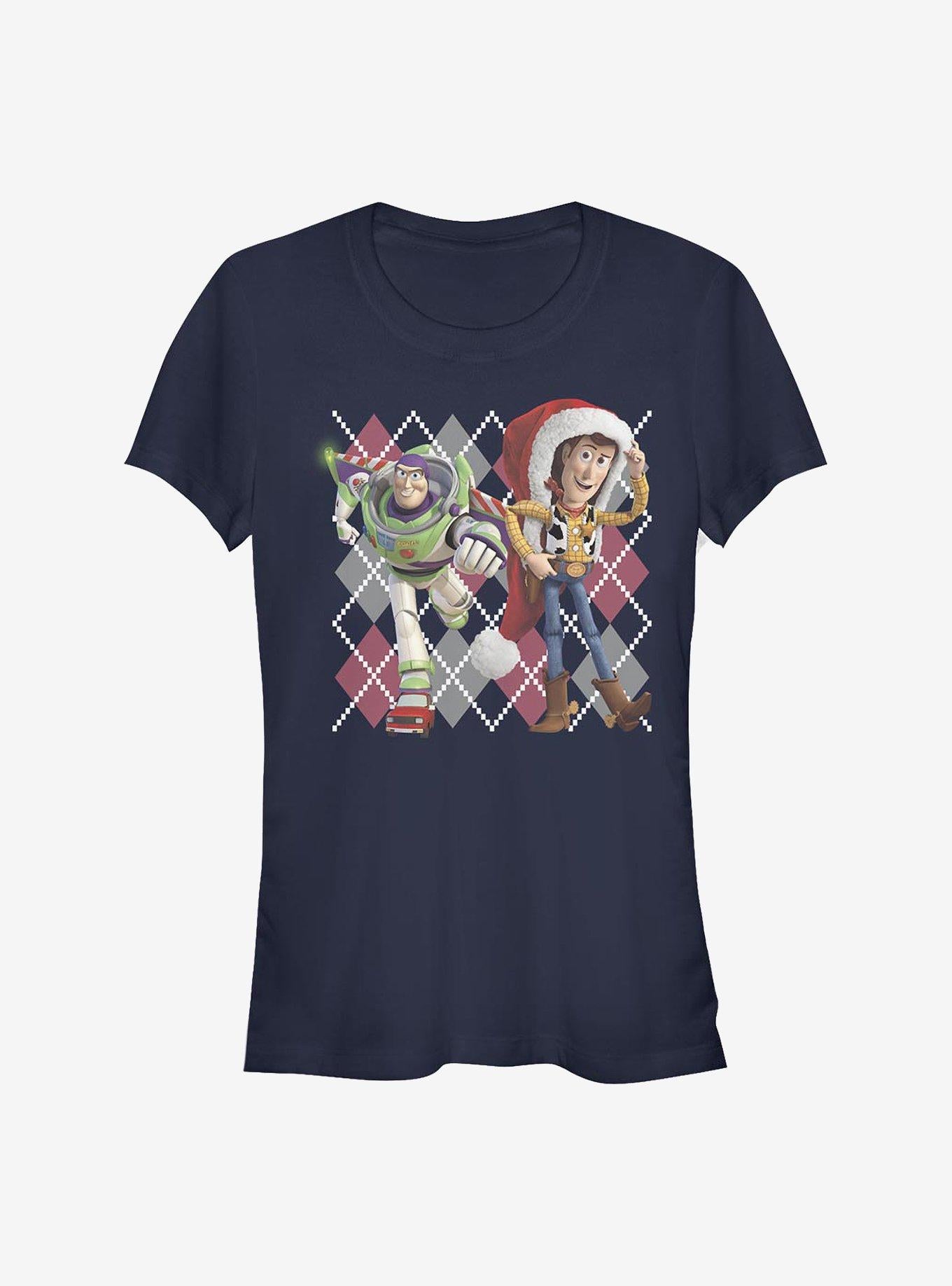Disney Pixar Toy Story Argyle Christmas Girls T-Shirt T-Shirt – High Detail Graphic | High Demand Item