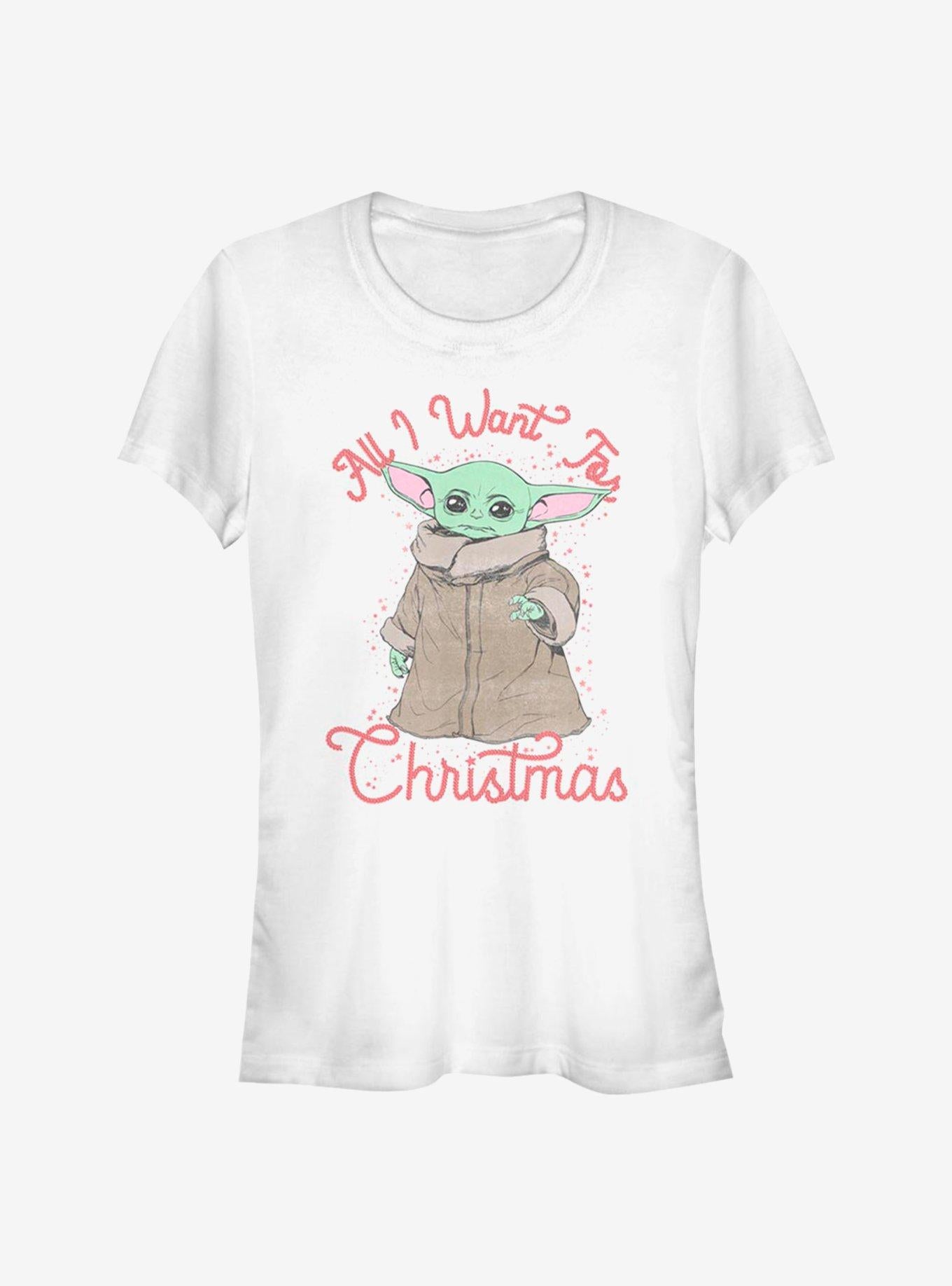 Star Wars The Mandalorian Christmas The Child Girls TShirt T-Shirt | Fan Favorite Artwork | Perfect Holiday Gift