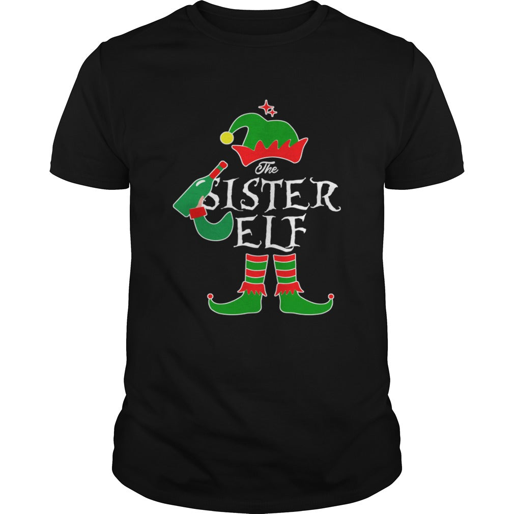 Funny The Sister Elf Family Matching Group Christmas shirt