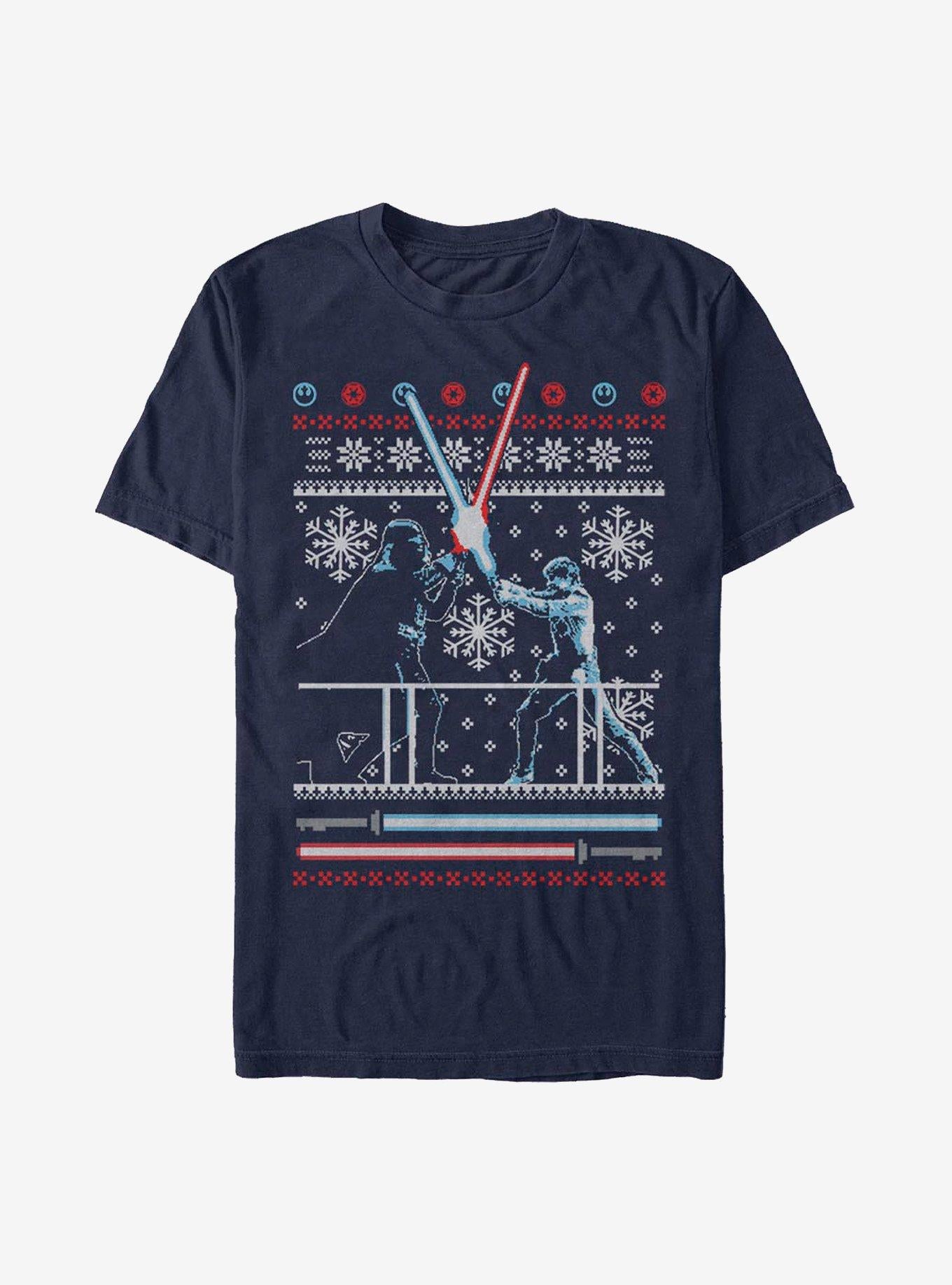 Star Wars Ugly Holiday Battle T-shirt | Trendy Graphic Tee | Casual Unisex T-shirt