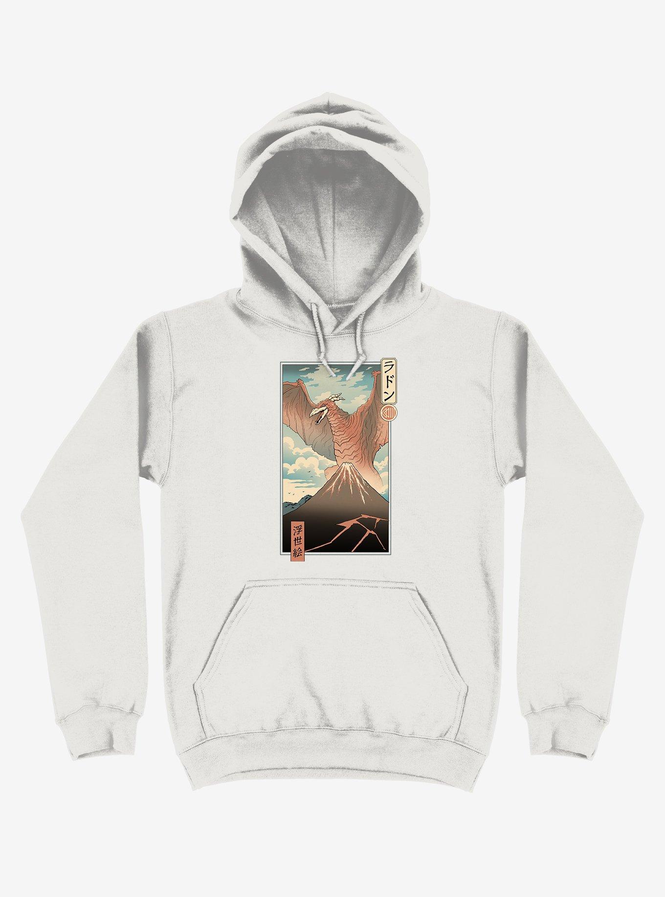 Irradiated Kaiju Ukiyo-e White Hoodie