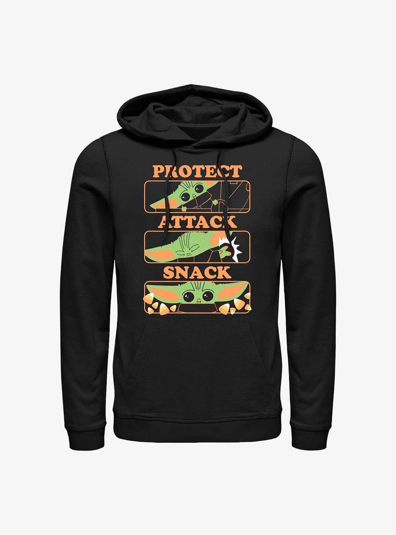 Star Wars The Mandalorian The Child Protect, Attack, & Snack Hoodie