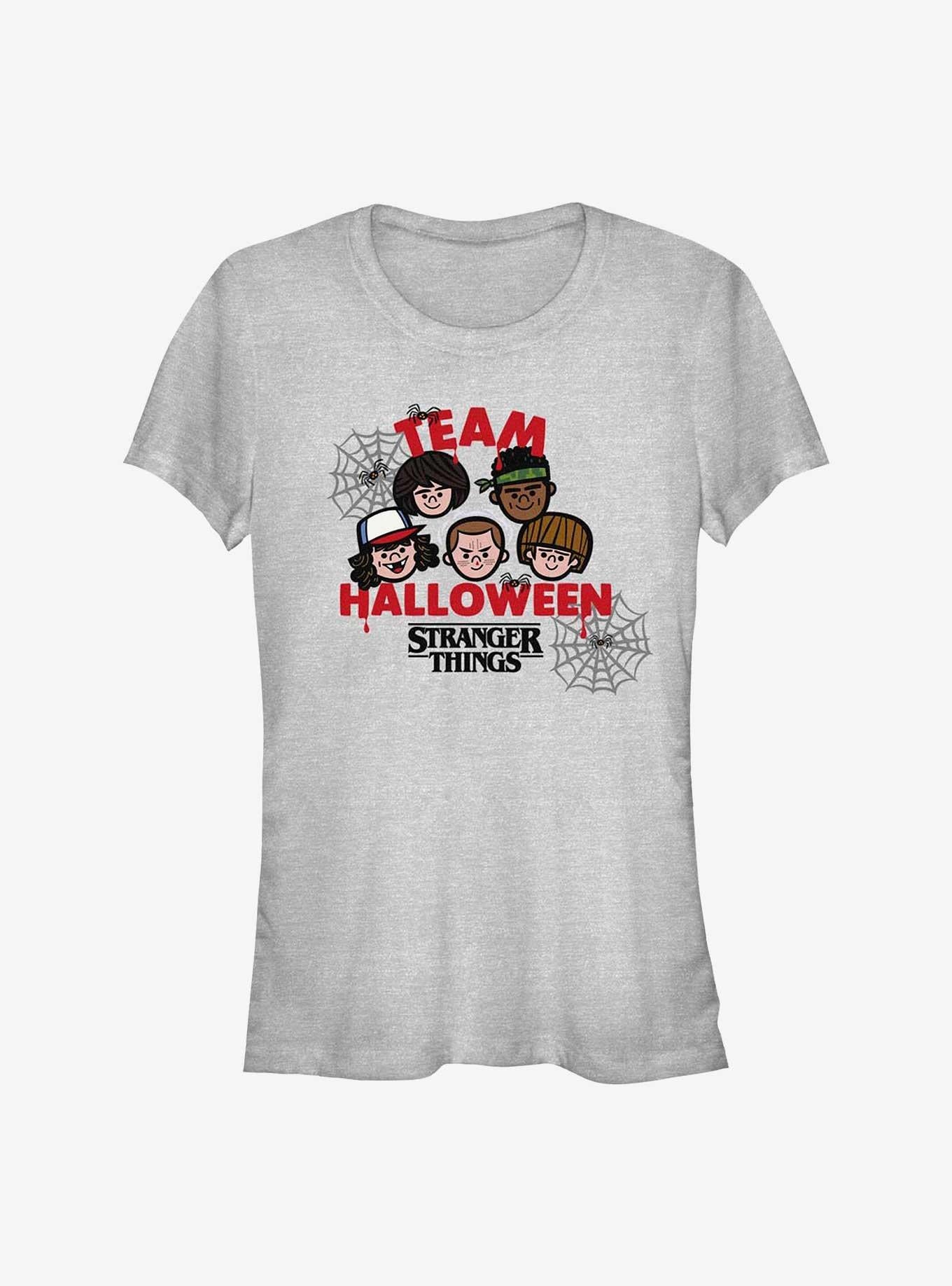 Stranger Things Team Halloween Faces Girls T-Shirt