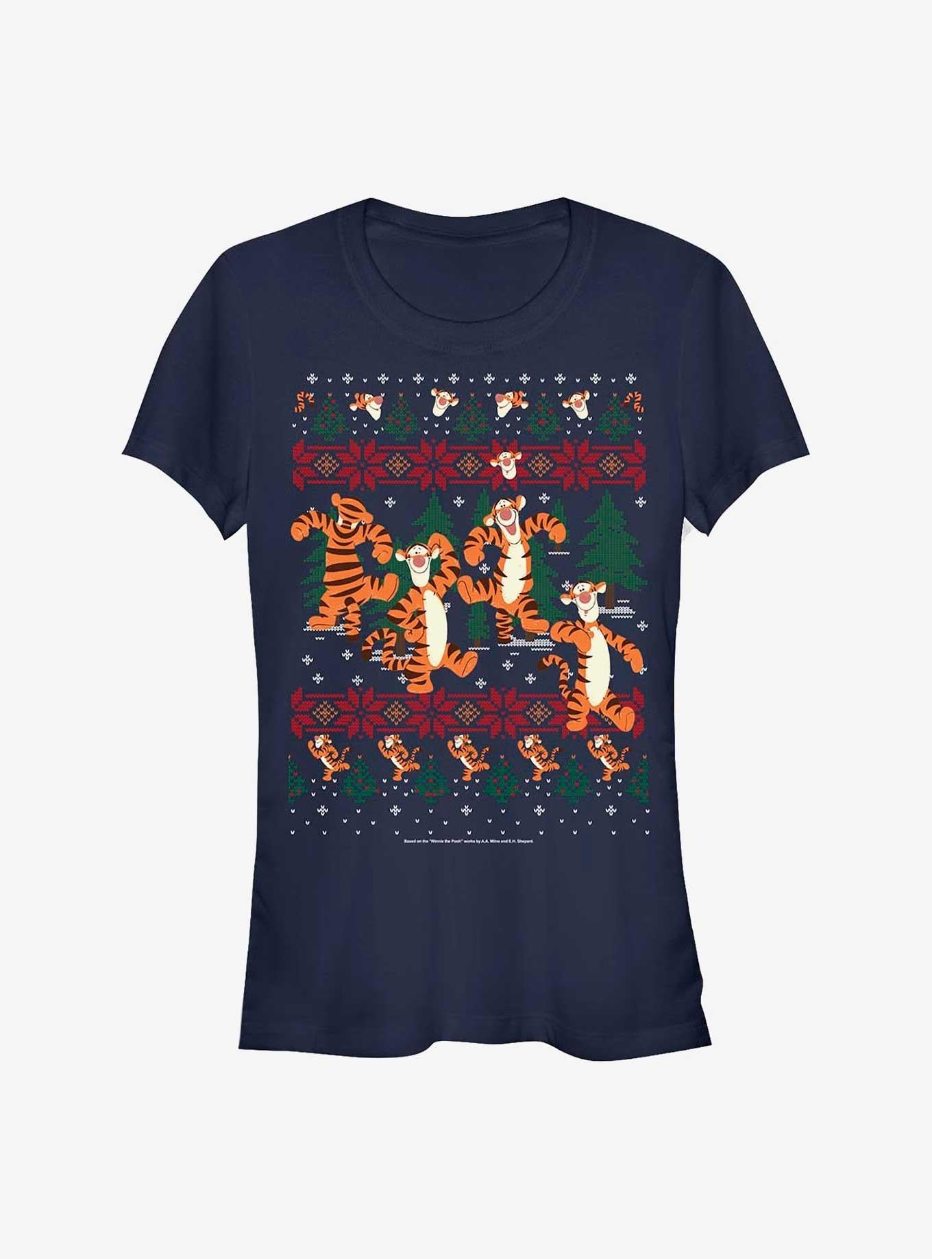 Disney Winnie The Pooh Tigger In The Woods Christmas Girls TShirt T-Shirt | Best-Selling Design | Trending Festive Apparel