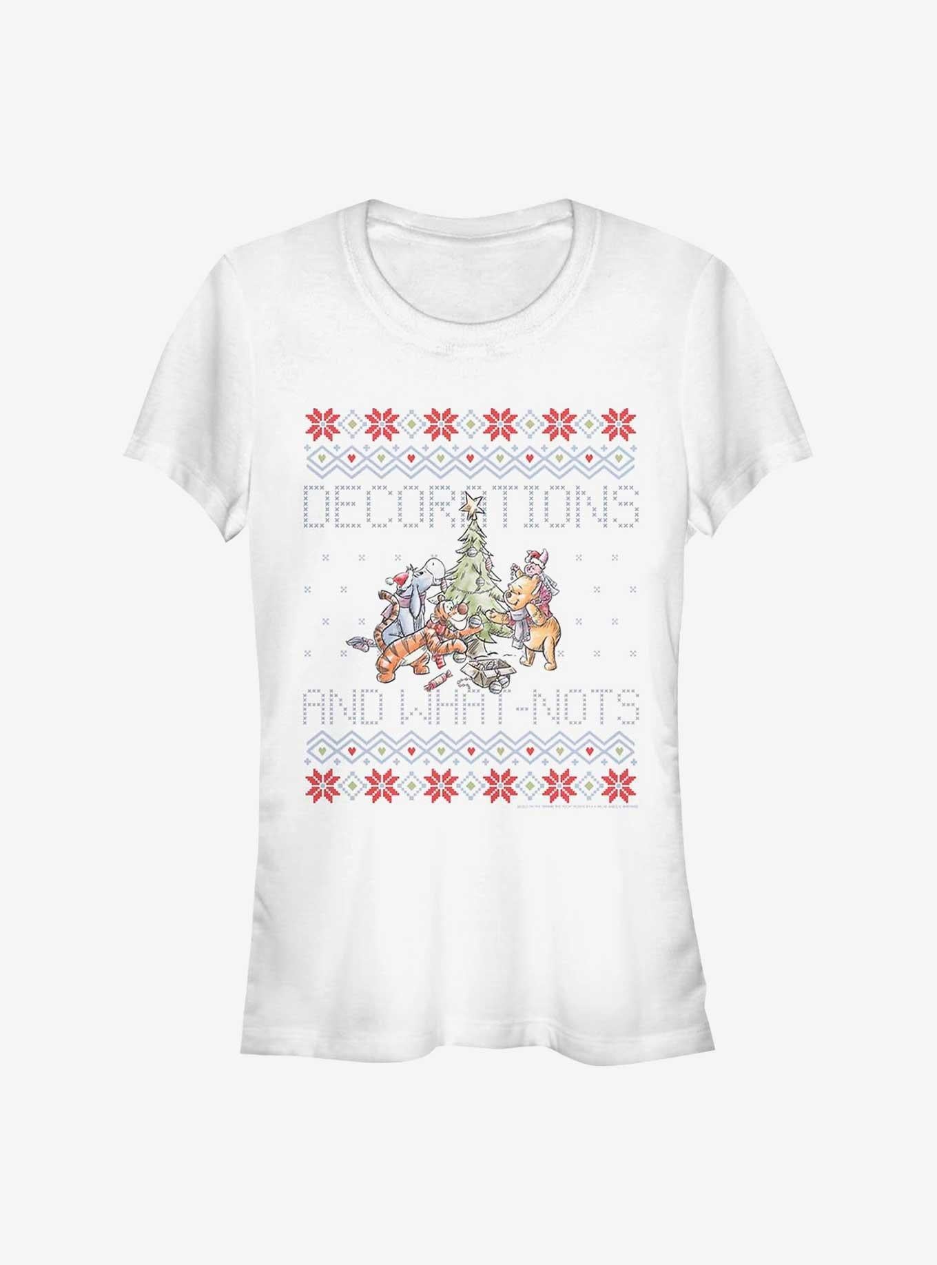 Disney Winnie The Pooh Decorations And WhatNots Ugly Christmas Girls TShirt T-Shirt | Top Trending Graphic | Top Pick For Gifting