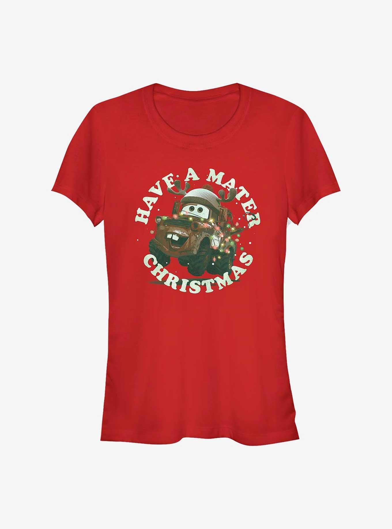 Disney Pixar Cars A Mater Christmas Girls TShirt T-Shirt | Premium Graphic | Perfect For Daily Wear