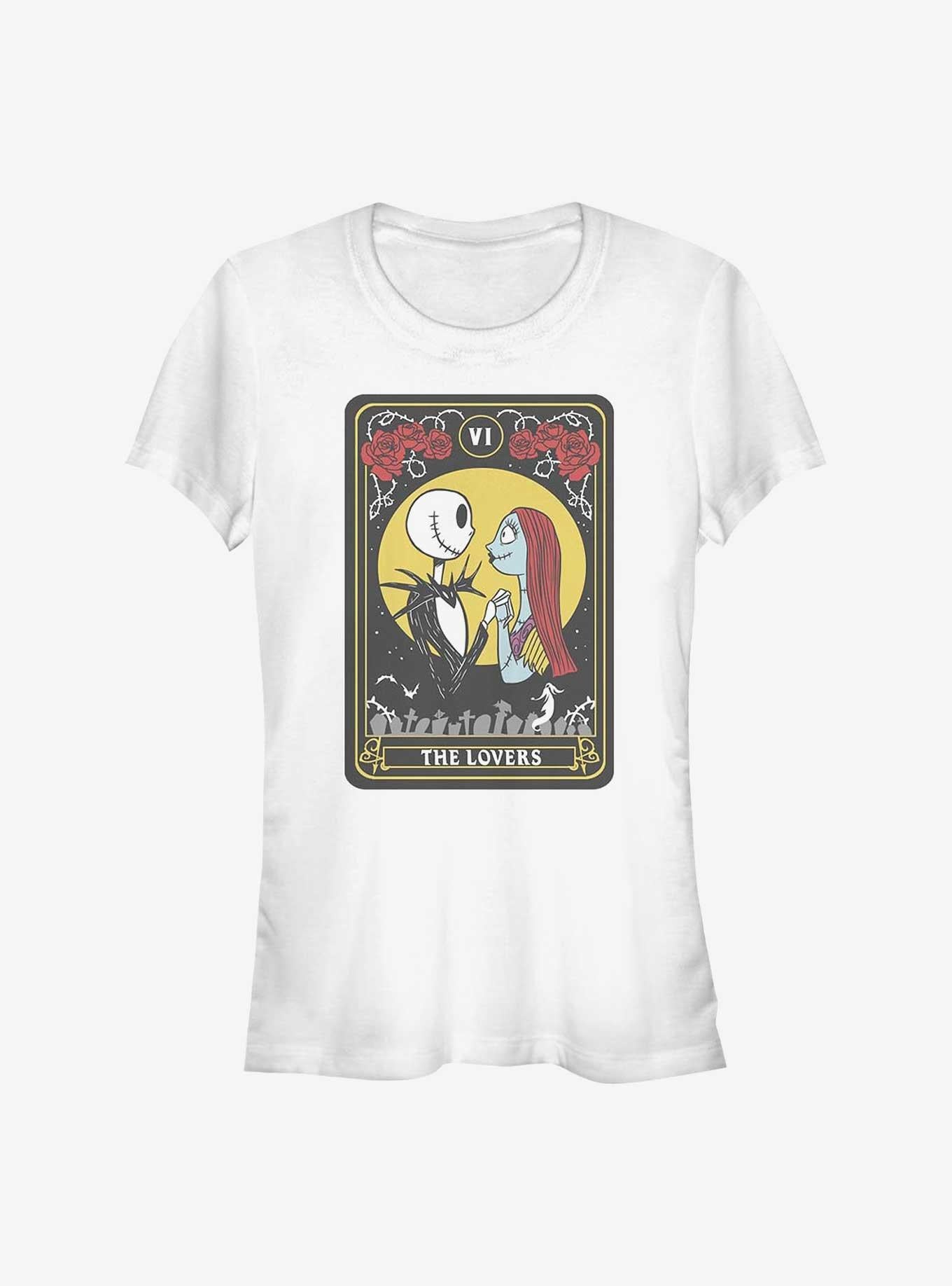 The Nightmare Before Christmas Jack Sally The Lovers Tarot Girls TShirt T-Shirt | Vintage Christmas Look | Trending Festive Apparel