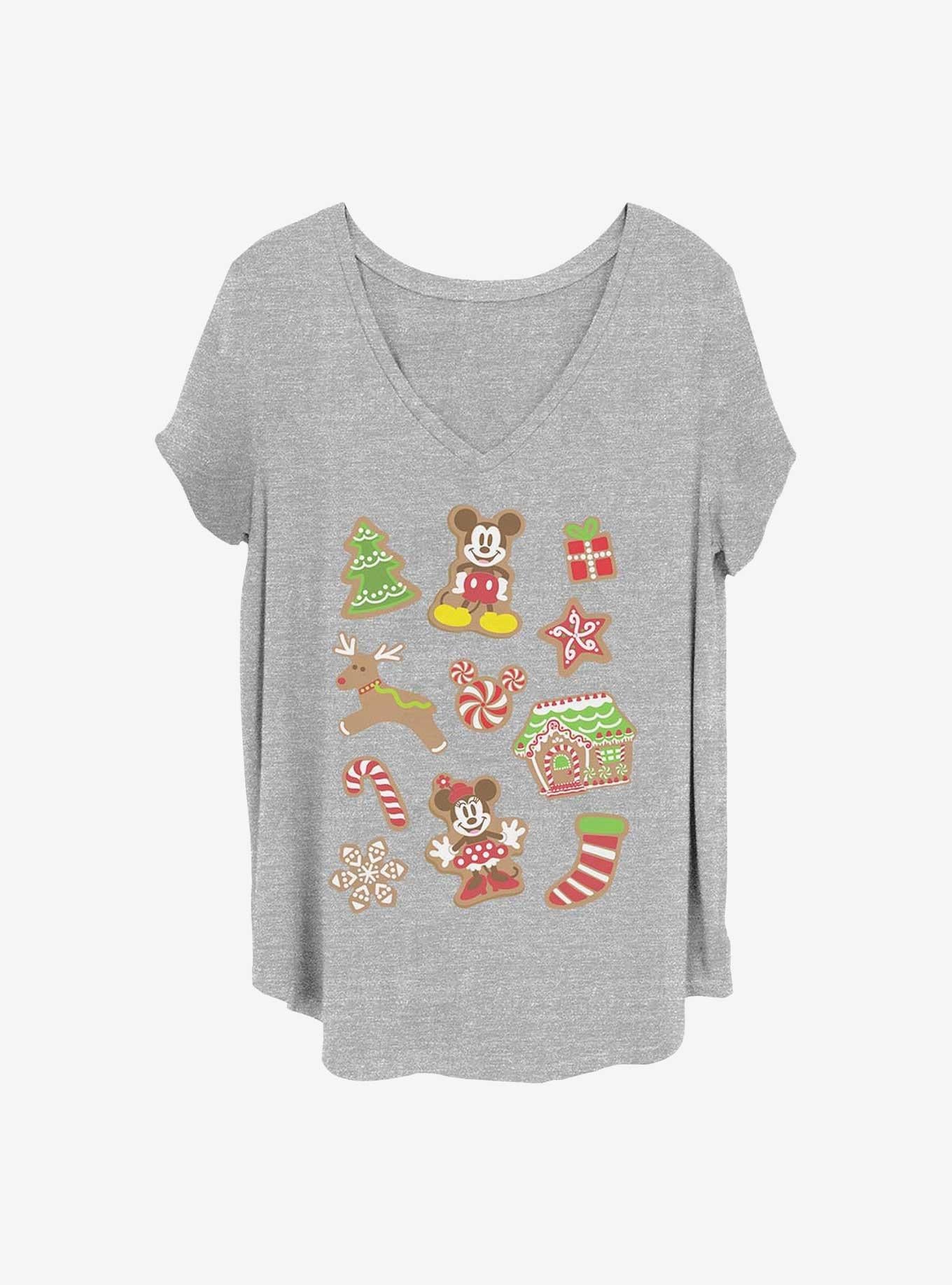Disney Mickey Mouse Christmas Cookies Girls TShirt Plus Size T-Shirt | Best-Selling Design | Trending Festive Apparel