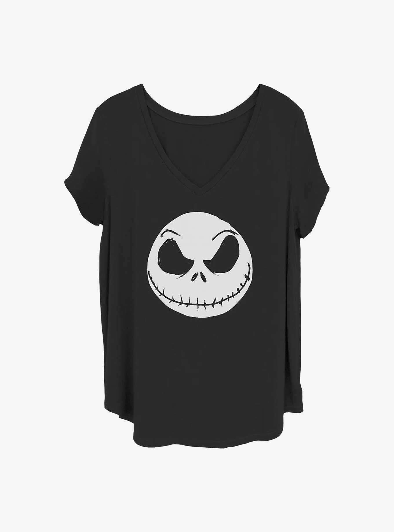 The Nightmare Before Christmas Big Face Jack Girls TShirt Plus Size T-Shirt | Top Trending Graphic | Perfect For Daily Wear