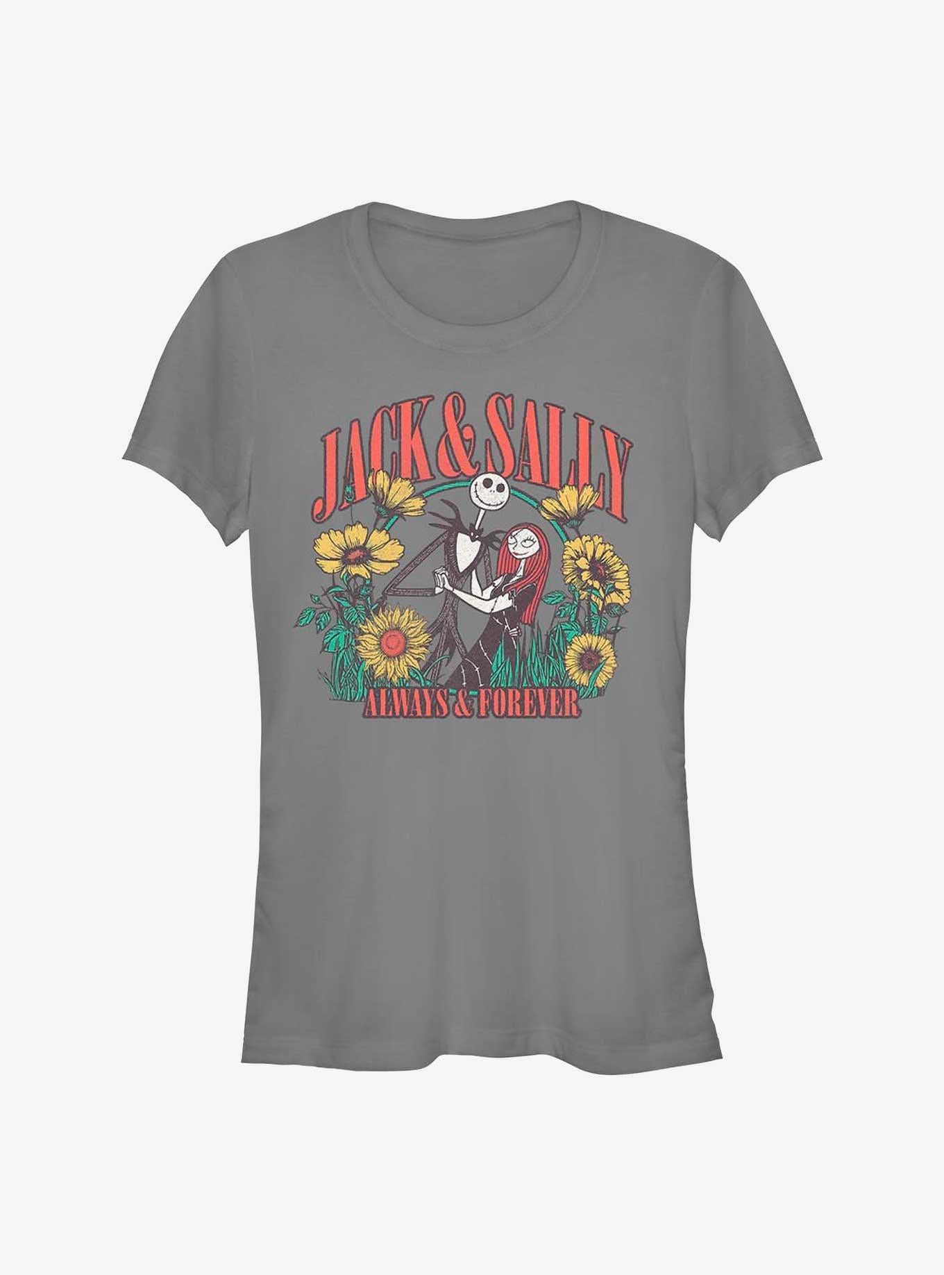 Disney The Nightmare Before Christmas Jack and Sally Girls TShirt T-Shirt | Cute Festive Style | Limited Christmas Style