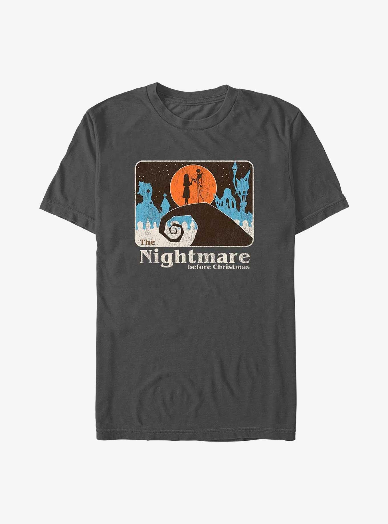 Disney The Nightmare Before Christmas Moonlit Lovers Jack and Sally TShirt T-Shirt | Vintage Christmas Look | Top Pick For Gifting