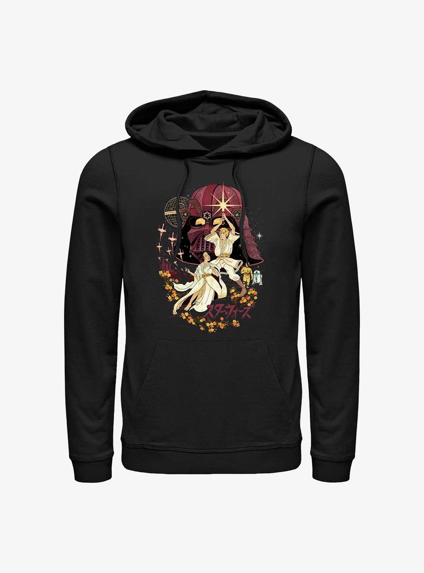 Star Wars Japanese Painting Style Luke and Leia Hoodie