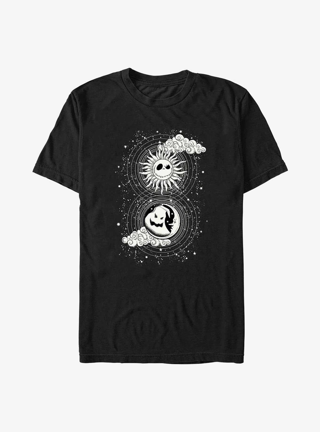 Disney The Nightmare Before Christmas Jack and Oogie Celestial Clouds TShirt T-Shirt | Top Trending Graphic | Perfect Holiday Gift
