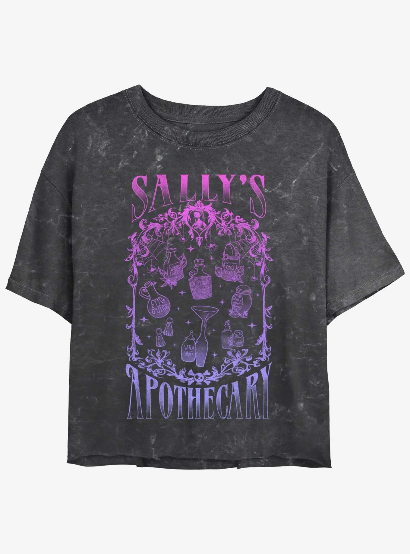 Disney The Nightmare Before Christmas Sallys Apothecary Mineral Wash Girls Crop TShirt T-Shirt | Holiday Edition | Limited Christmas Style