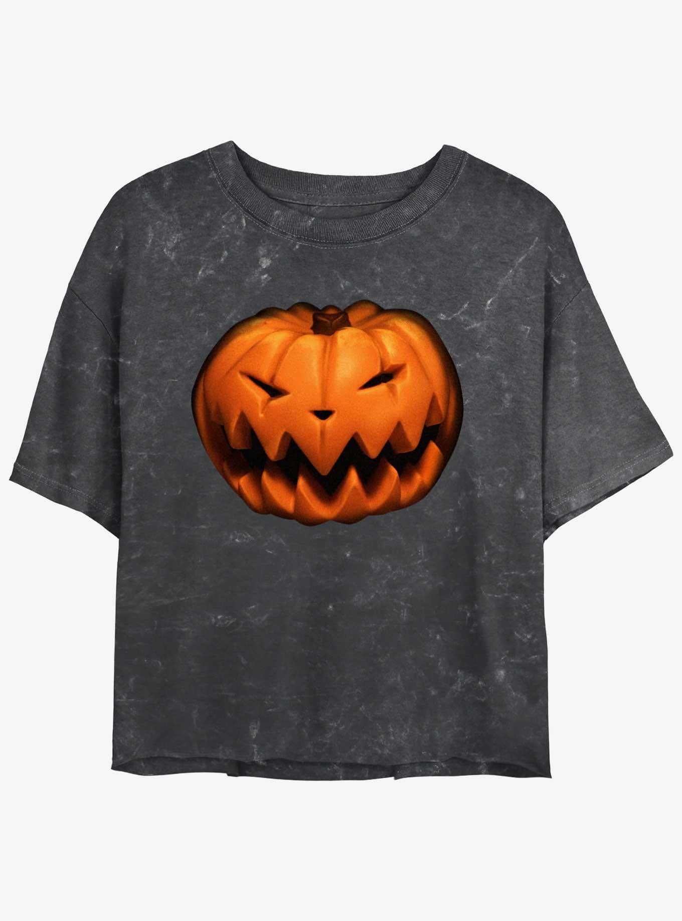 Disney The Nightmare Before Christmas Pumpkin King Mineral Wash Girls Crop TShirt T-Shirt | Vintage Christmas Look | Limited Christmas Style