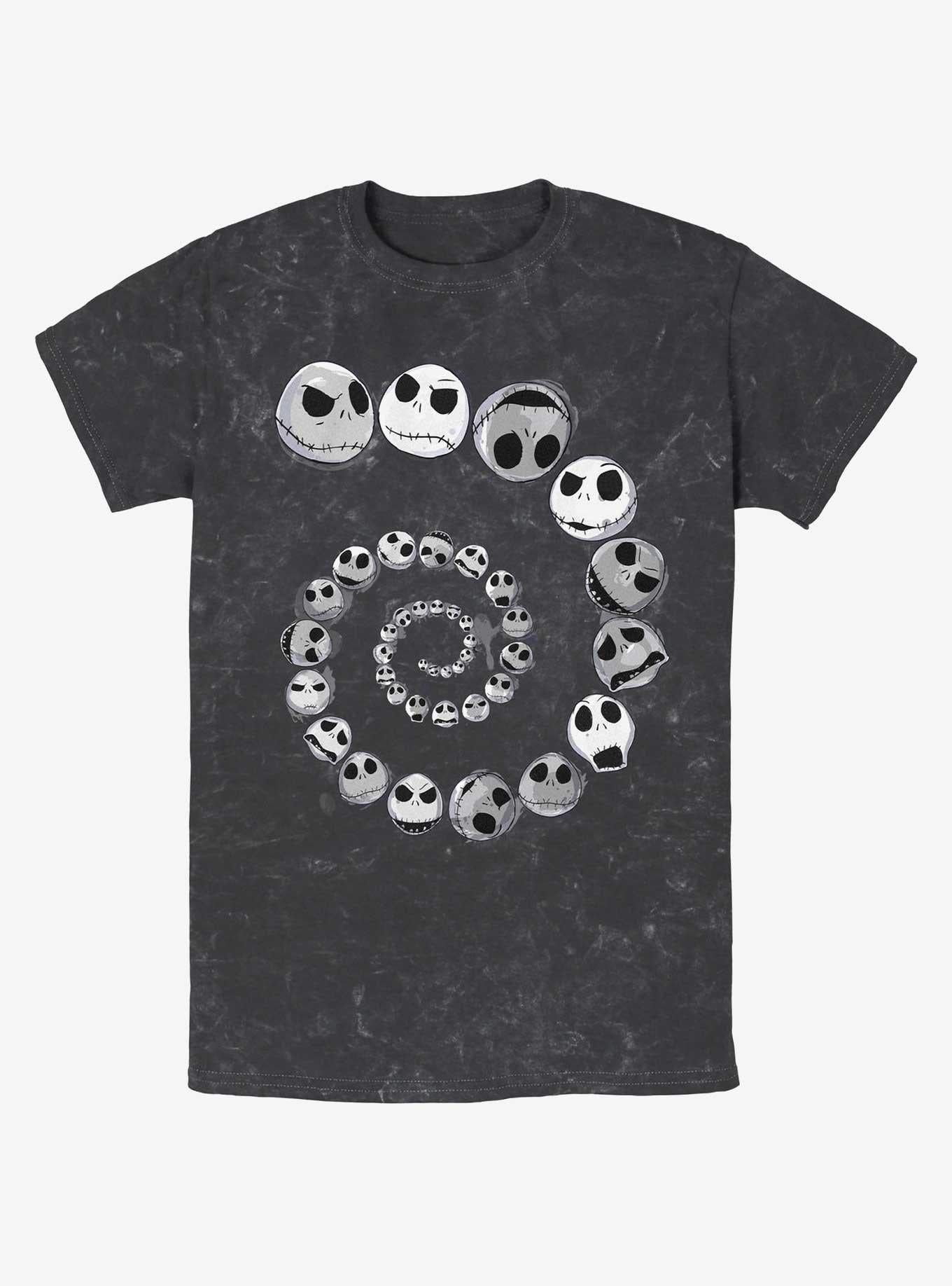 Disney The Nightmare Before Christmas Jack Emotions Spiraling Mineral Wash TShirt T-Shirt | Top Trending Graphic | Great For Christmas Season