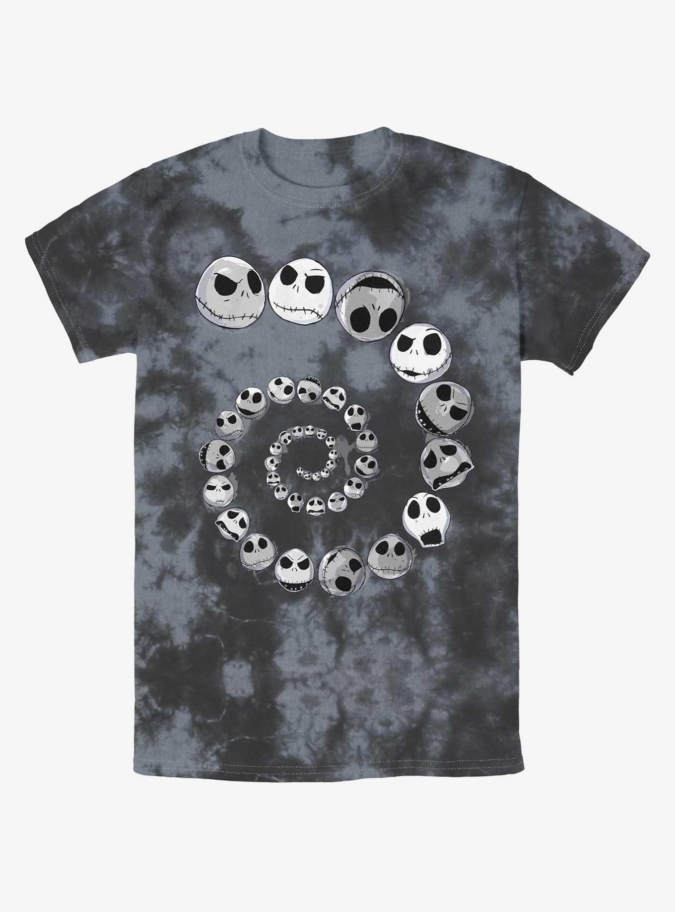 Disney The Nightmare Before Christmas Jack Emotions Spiraling TieDye TShirt T-Shirt | Vintage Christmas Look | Top Pick For Gifting