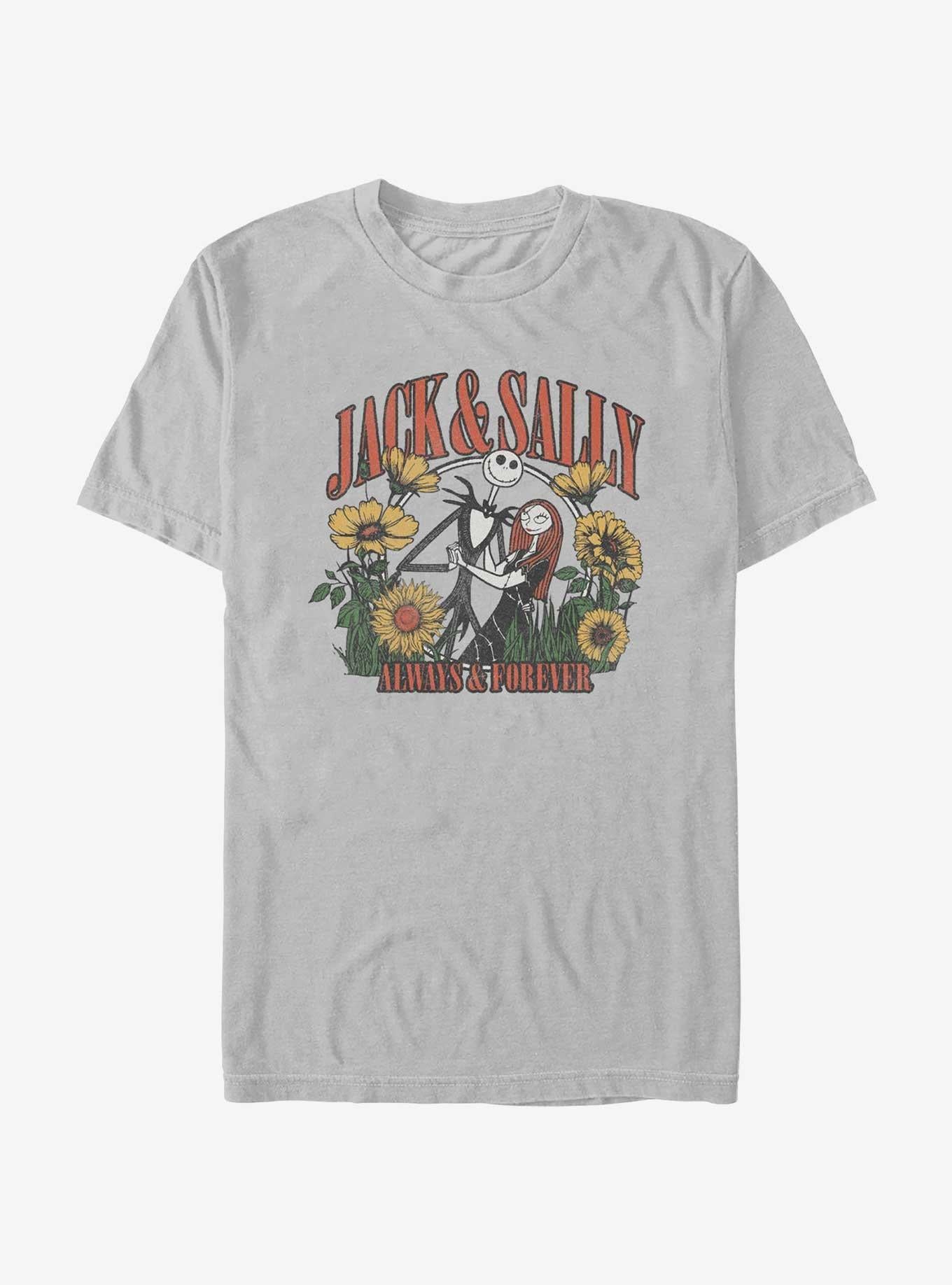 Disney The Nightmare Before Christmas Jack and Sally Always Forever TShirt T-Shirt | Seasonal Must-Have | Perfect For Daily Wear