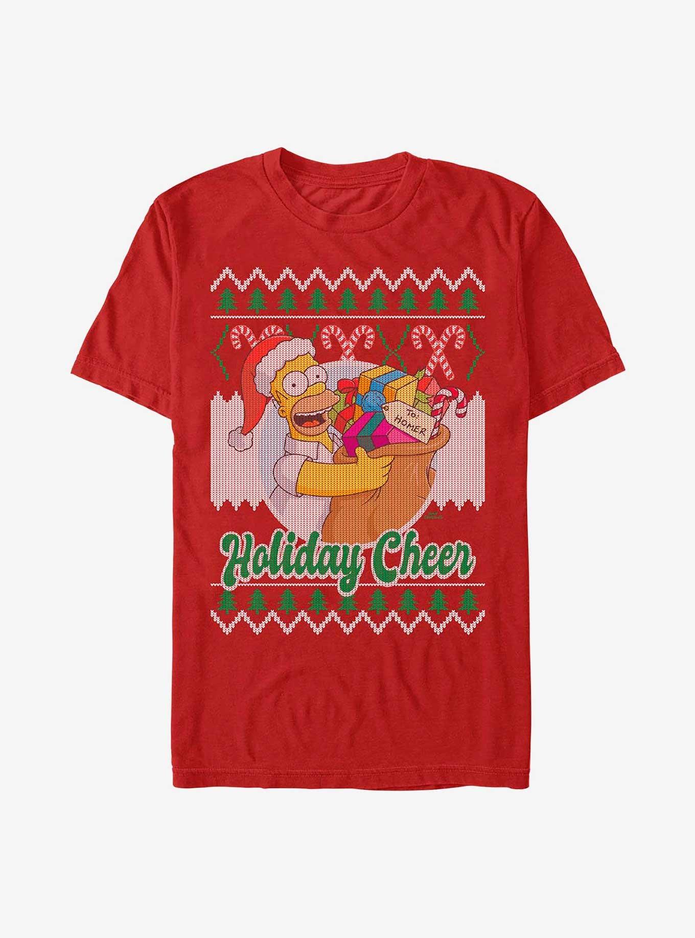 The Simpsons Homer Ugly Christmas T-shirt | Trendy Graphic Tee | Casual Unisex T-shirt