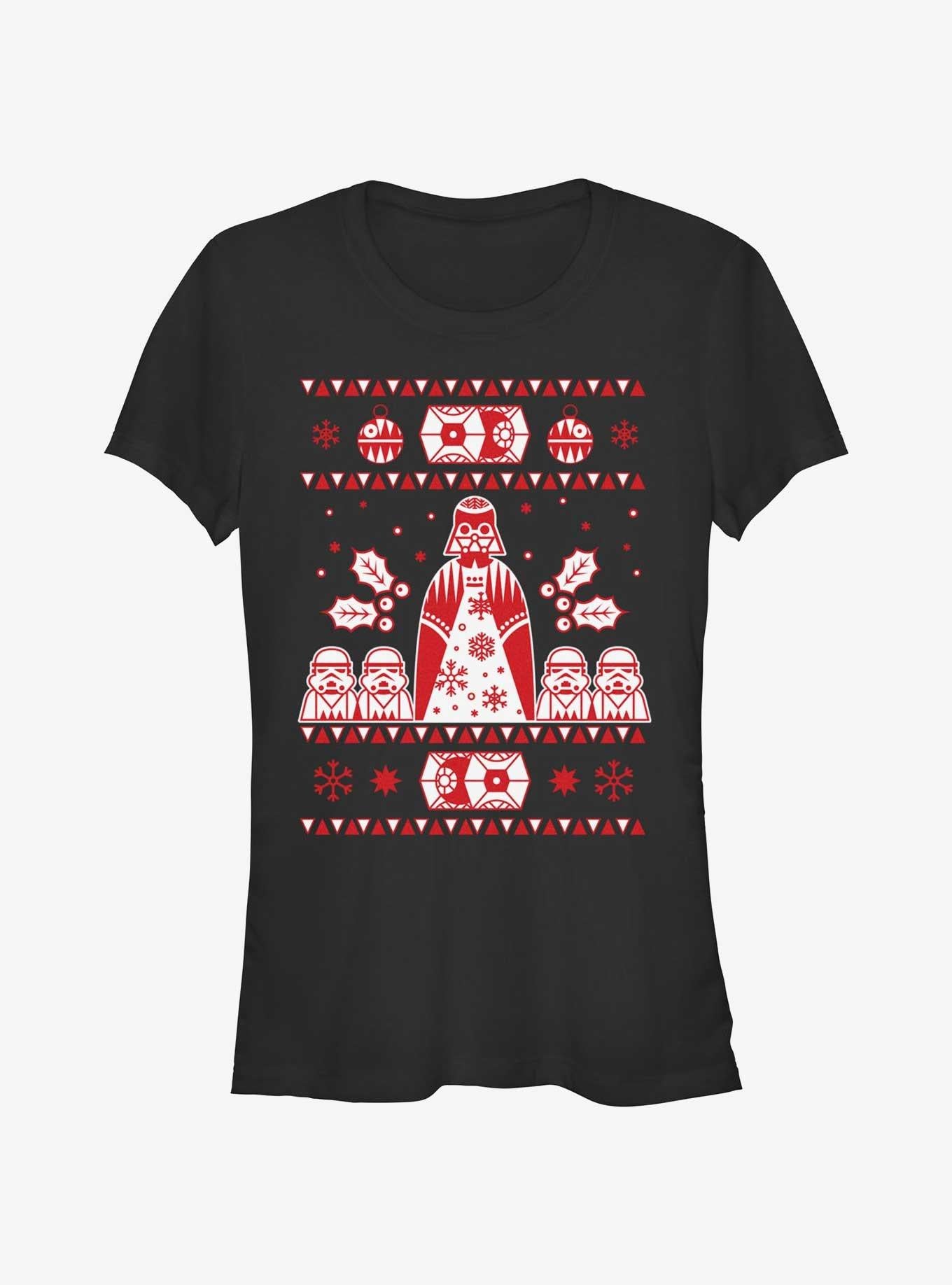 Star Wars Empire Ugly Christmas Girls T-shirt | Trendy Graphic Tee | Casual Unisex T-shirt