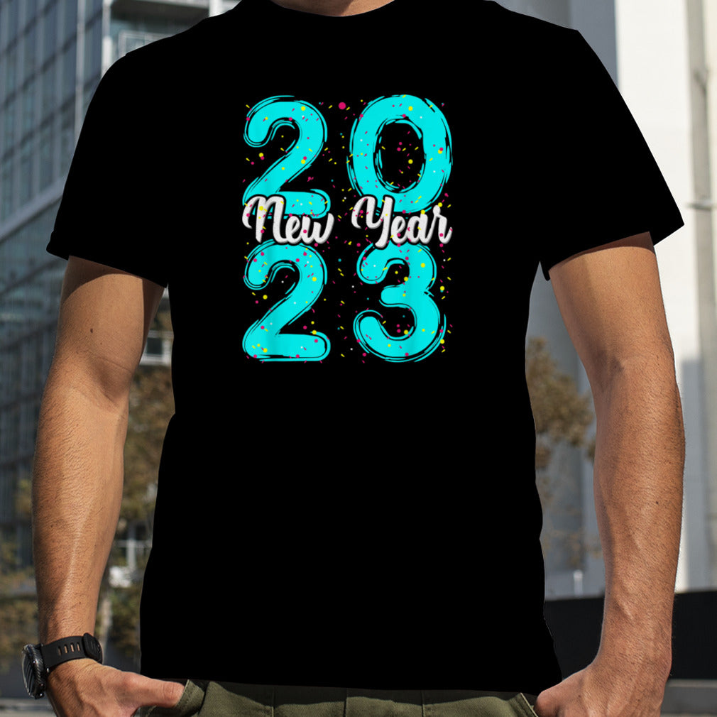 2023 New Year Confetti Design T Shirt B0BNP8Y4N7