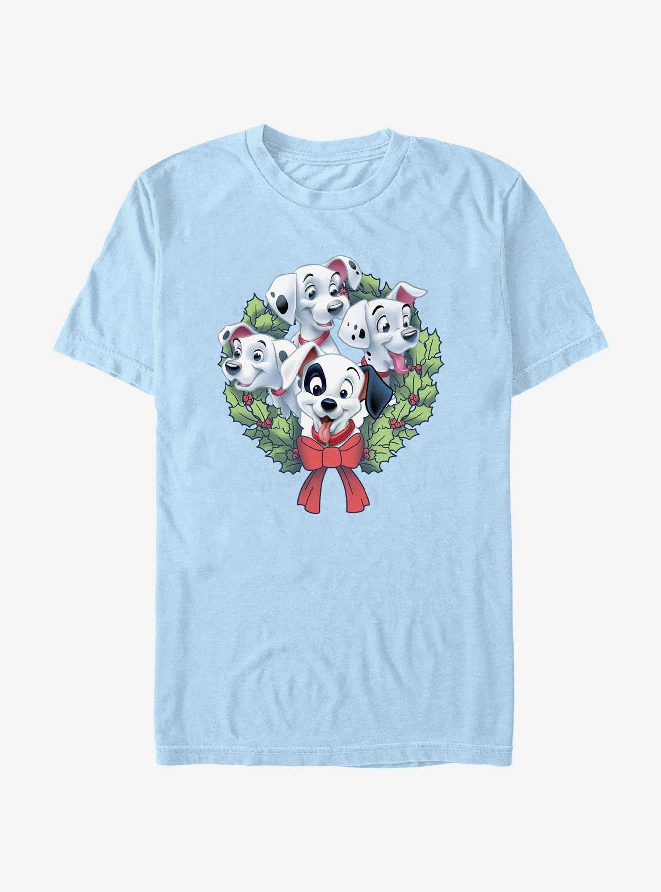 Disney 101 Dalmatians Puppy Christmas Wreath TShirt T-Shirt | Best-Selling Design | Perfect For Daily Wear