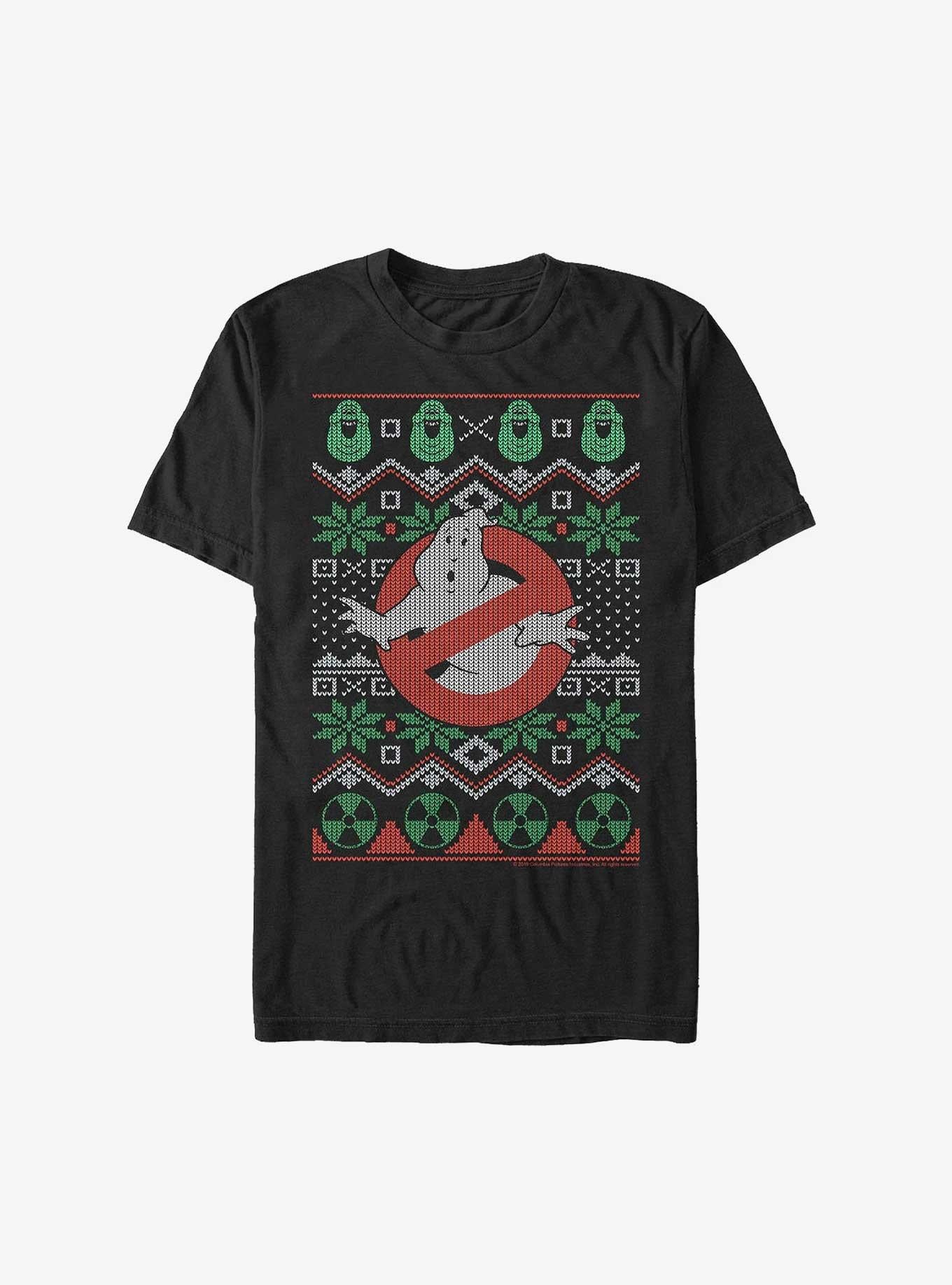 Ghostbusters Logo Ugly Christmas Extra Soft T-shirt | Trendy Graphic Tee | Casual Unisex T-shirt