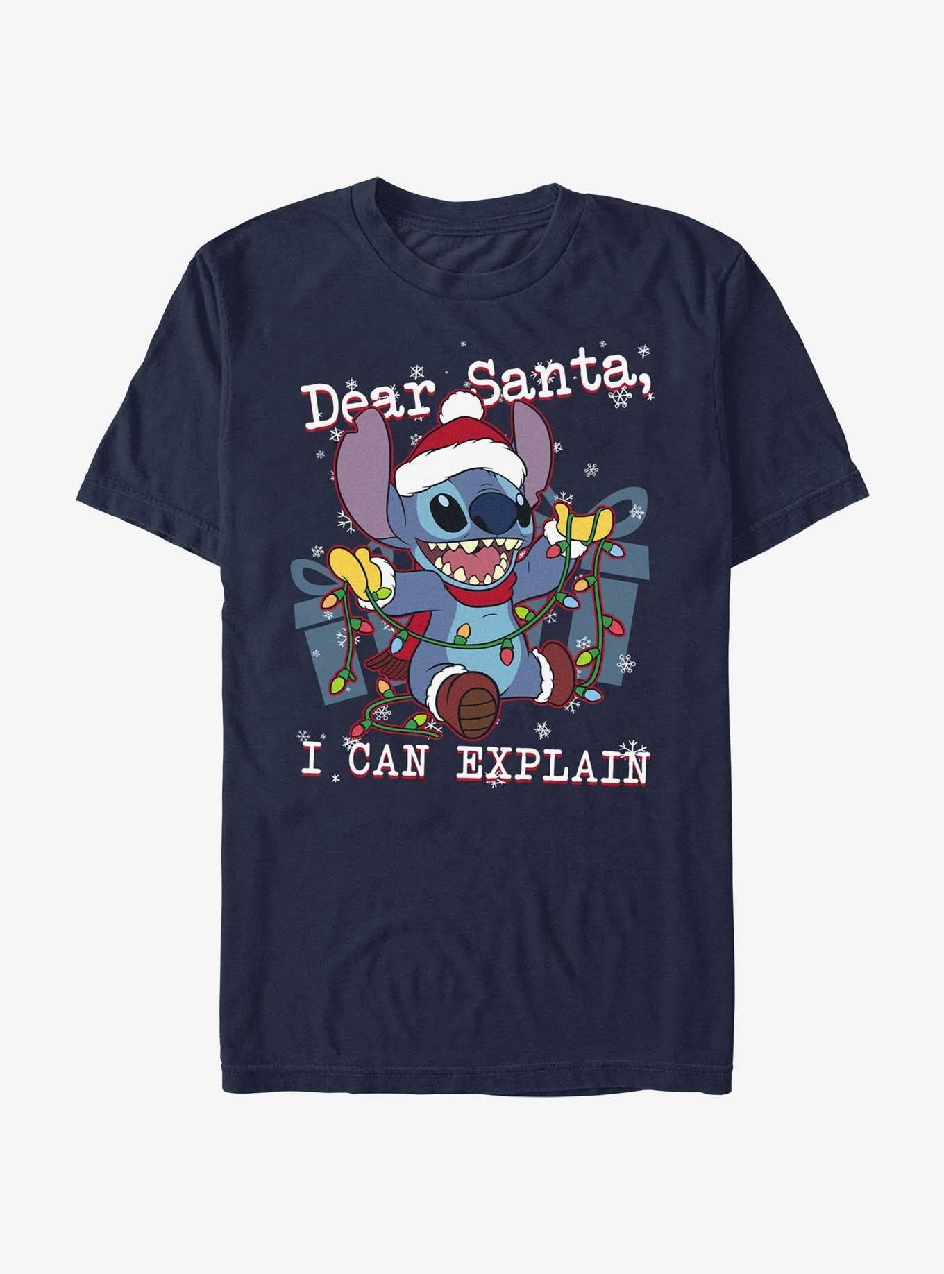 Disney Lilo Stitch Dear Santa I Can Explain Extra Soft T-Shirt T-Shirt – Top Trending Graphic | High Demand Item