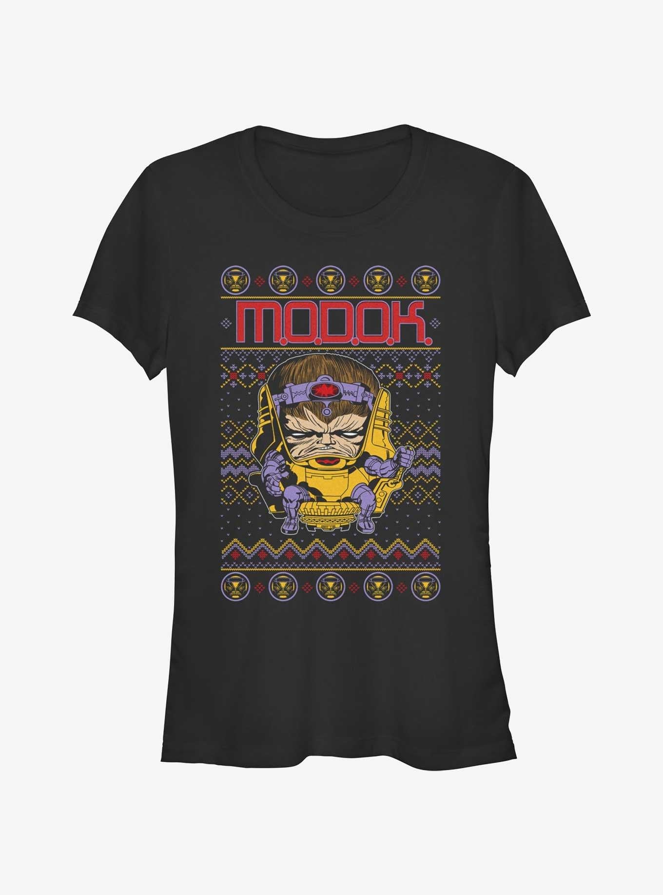 Marvel Modok Ugly Christmas Girls TShirt T-Shirt | Fan Favorite Artwork | Great For Christmas Season