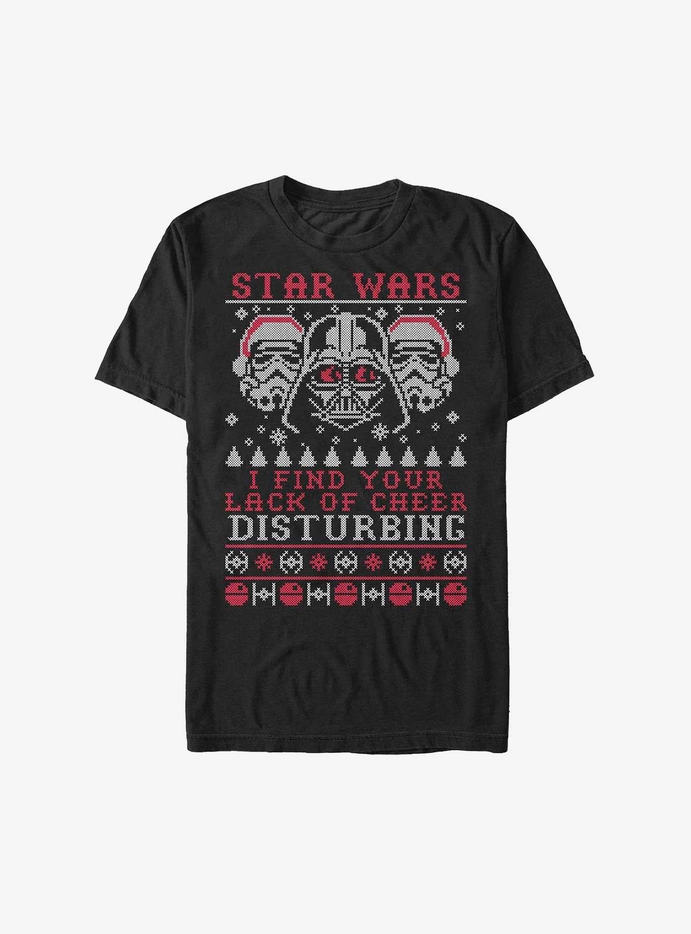 Star Wars Darth Vader Troopers Cheer Ugly Christmas T-shirt | Trendy Graphic Tee | Casual Unisex T-shirt