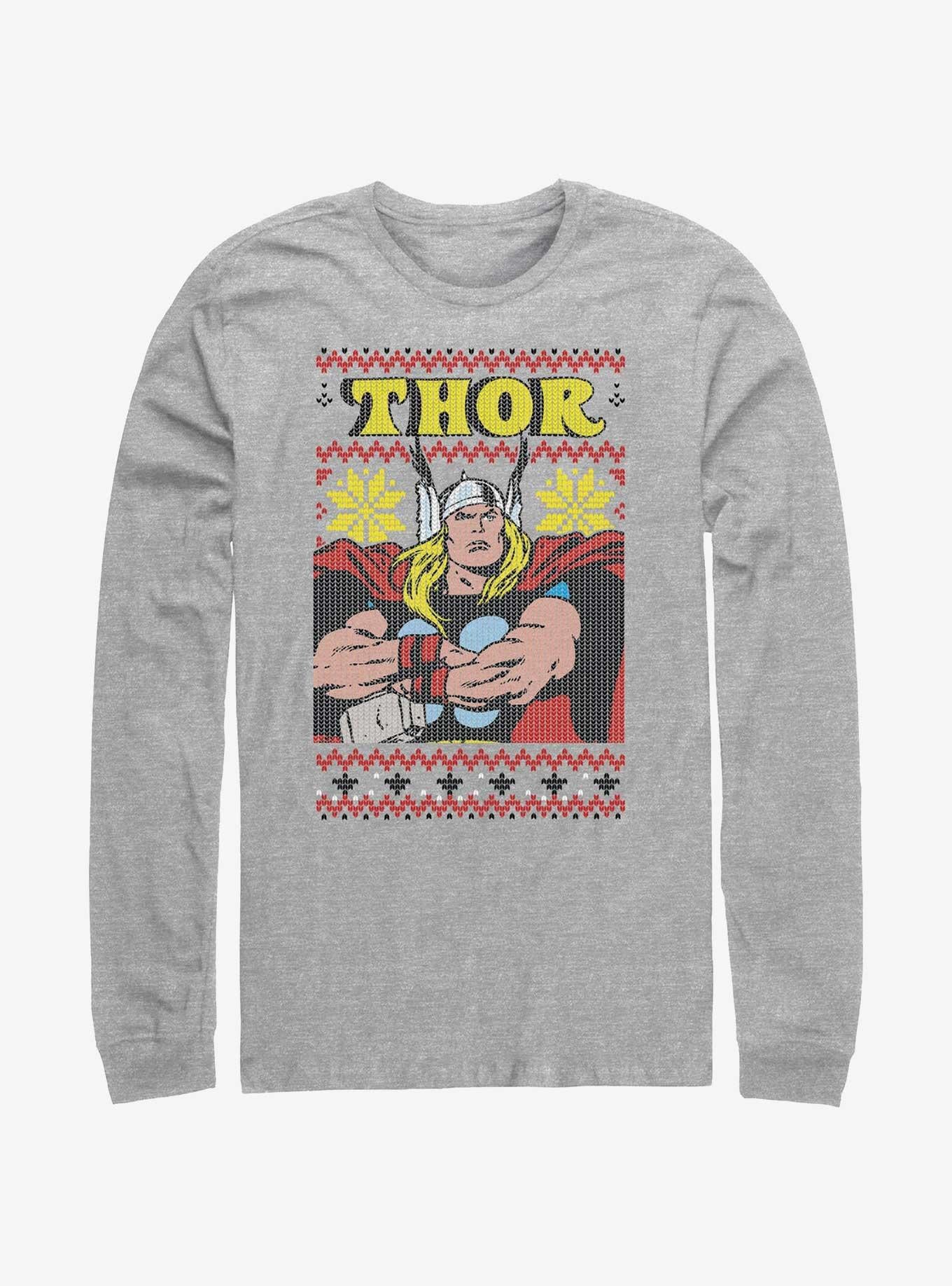 Marvel Thor Asgardian Ugly Christmas LongSleeve TShirt T-Shirt | Best-Selling Design | Perfect For Daily Wear